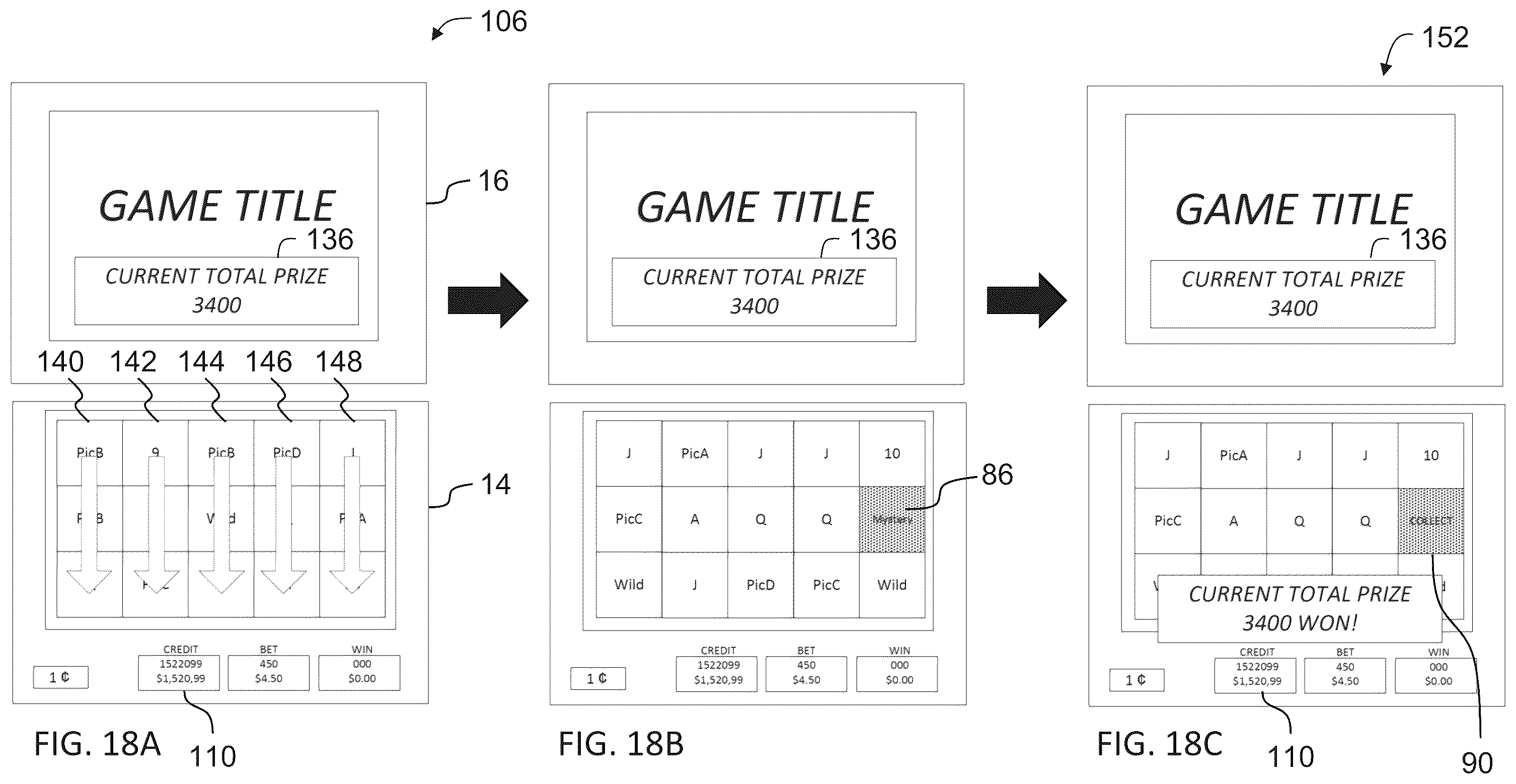 Patent US11847894 Figure 20 – Gaming machine, control method for machine, and program for operating a gaming machine to display an animated sequence of computer-generated images including a bonus feature event