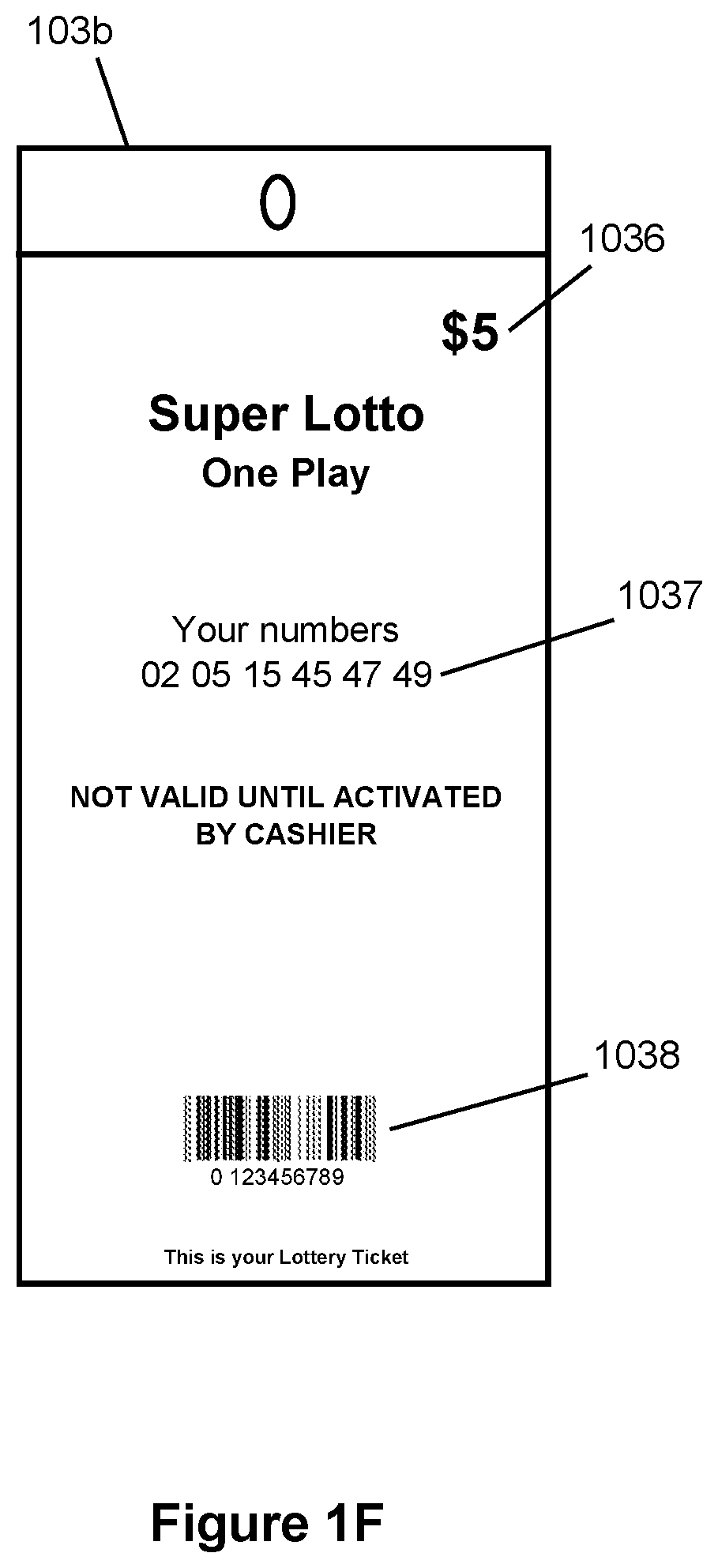 Patent US11847895 Figure 6 – Pre-printed and pre-selected lottery tickets for point-of-sale purchase