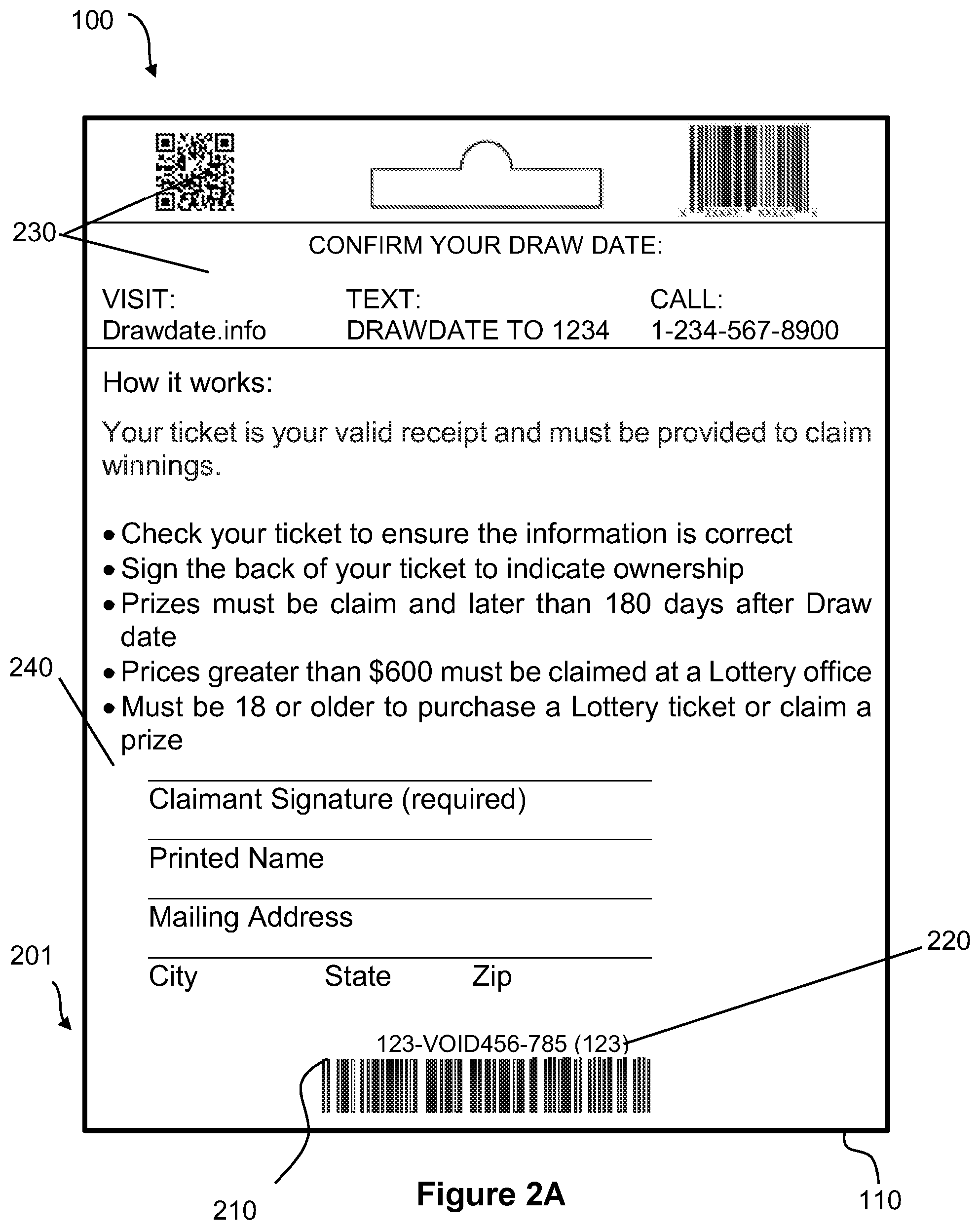 Patent US11847895 Figure 7 – Pre-printed and pre-selected lottery tickets for point-of-sale purchase