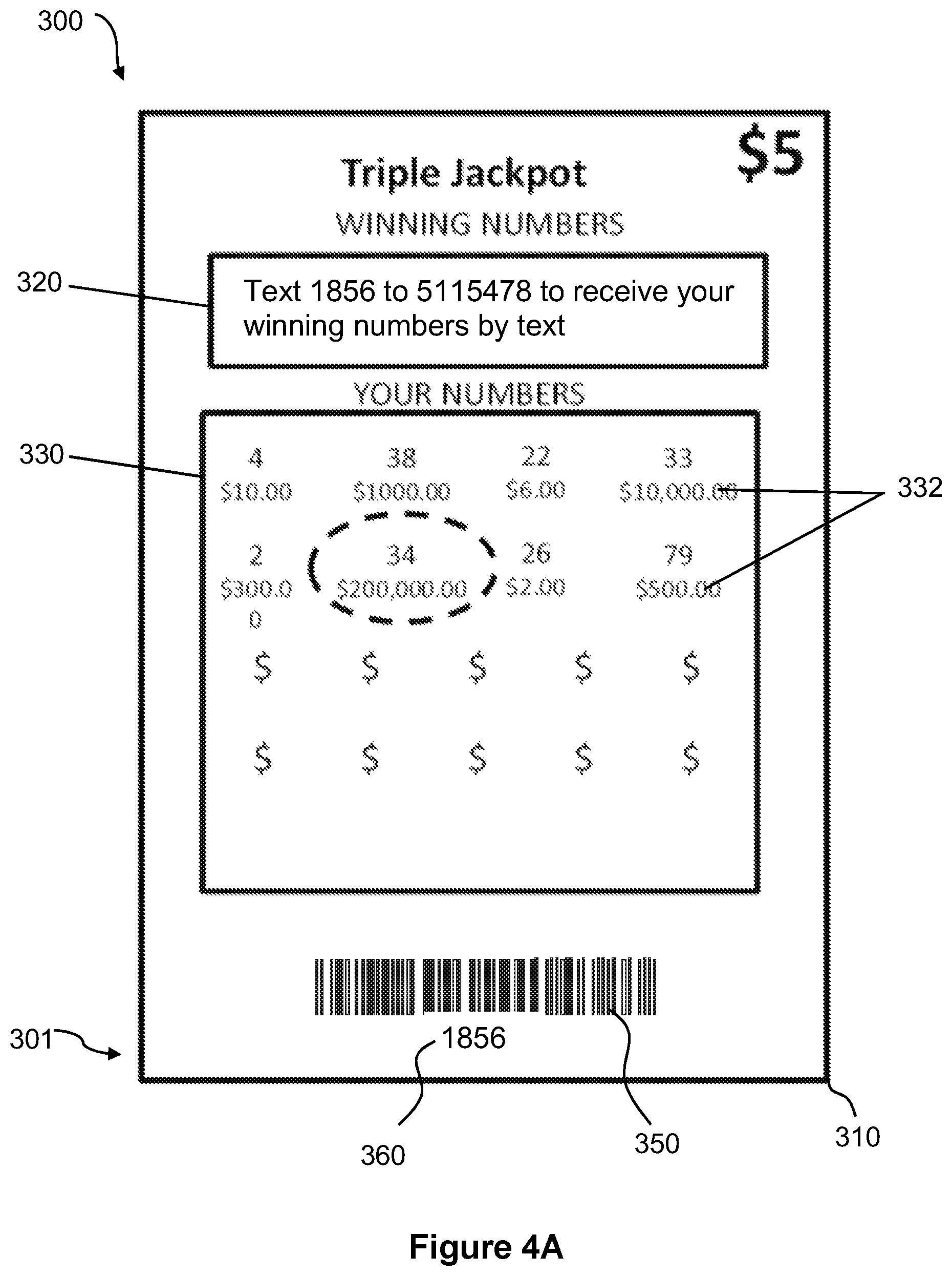 Patent US11847895 Figure 10 – Pre-printed and pre-selected lottery tickets for point-of-sale purchase
