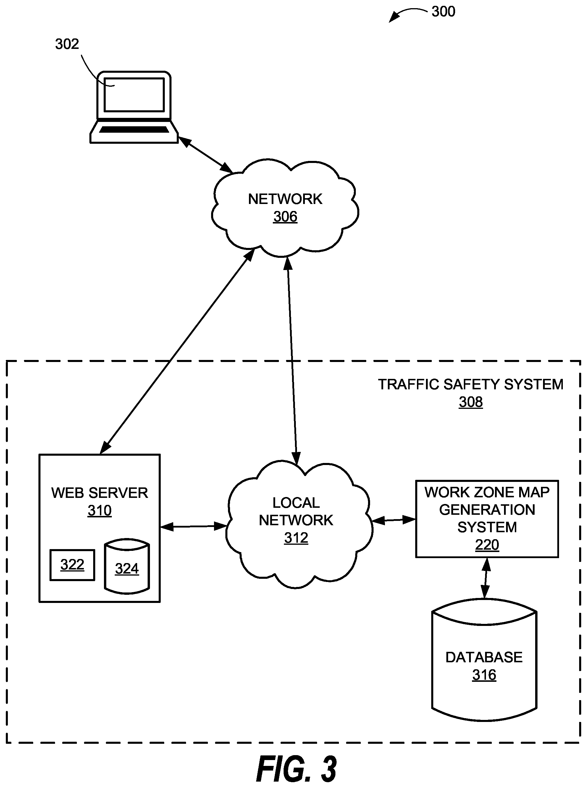 Patent US11847912 Figure 3 – Systems and methods for generating traffic work zones