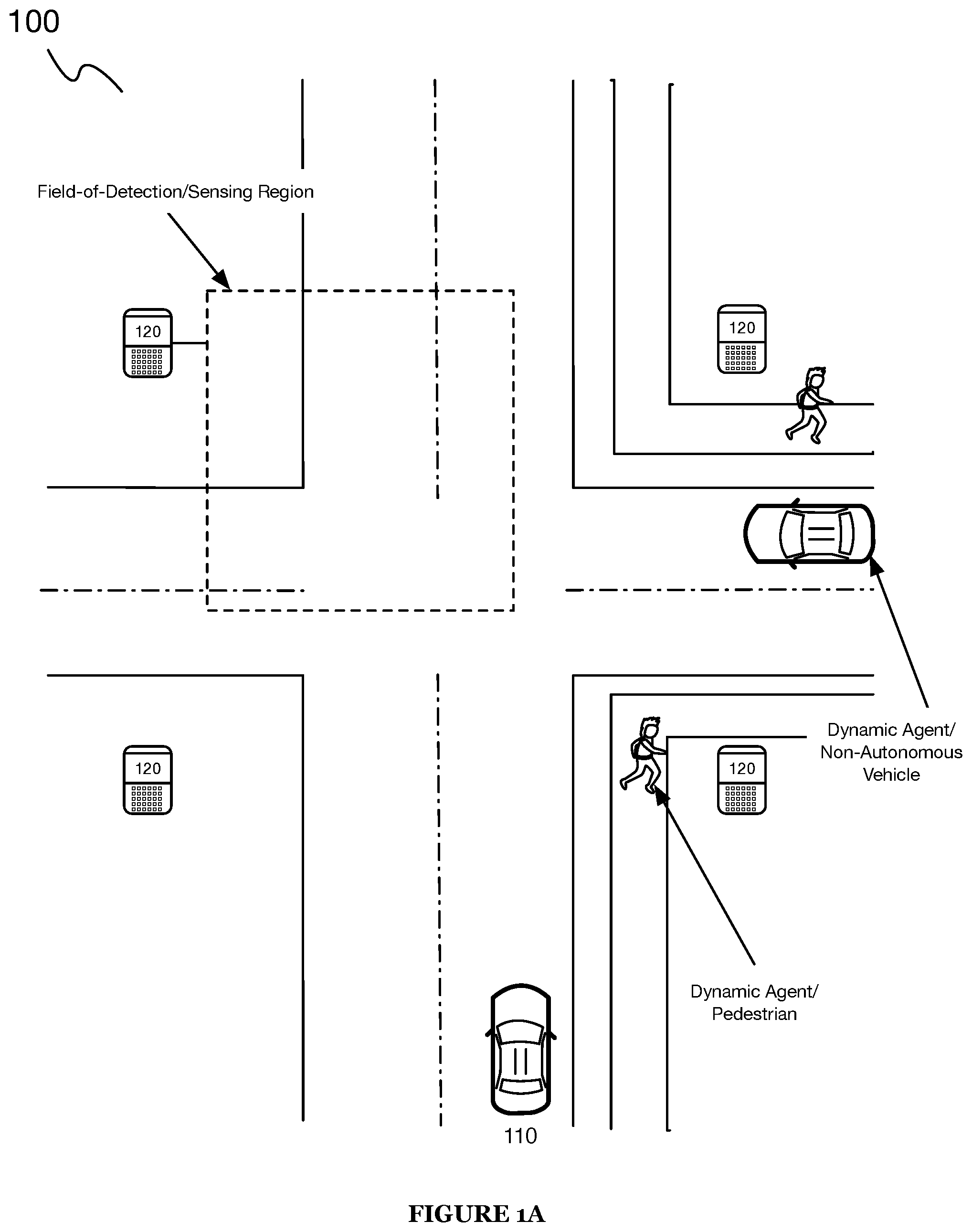 Patent US11847913 Figure 1 – Systems and methods for implementing multimodal safety operations with an autonomous agent