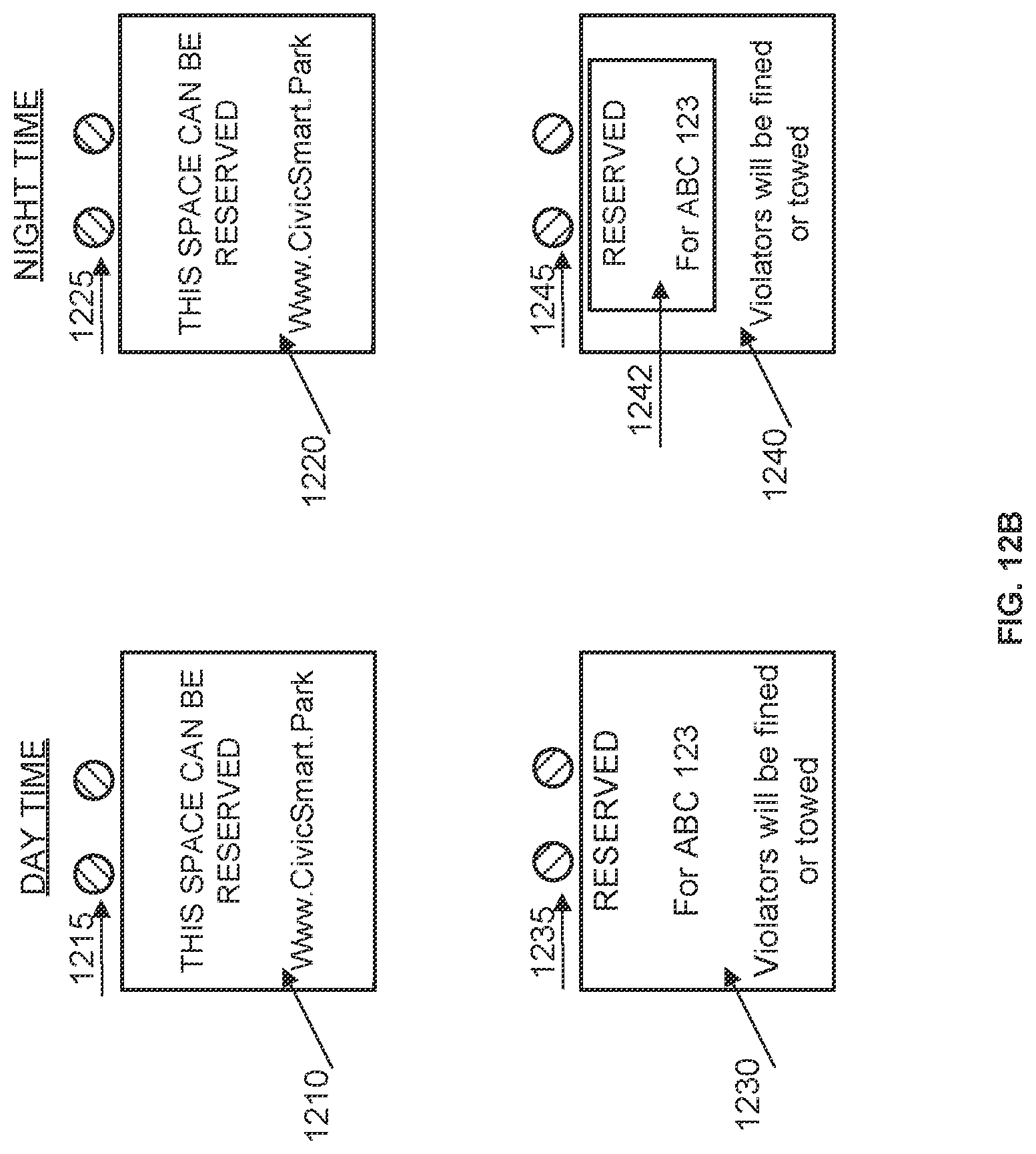 Patent US11847916 Figure 13 – Advanced parking management system