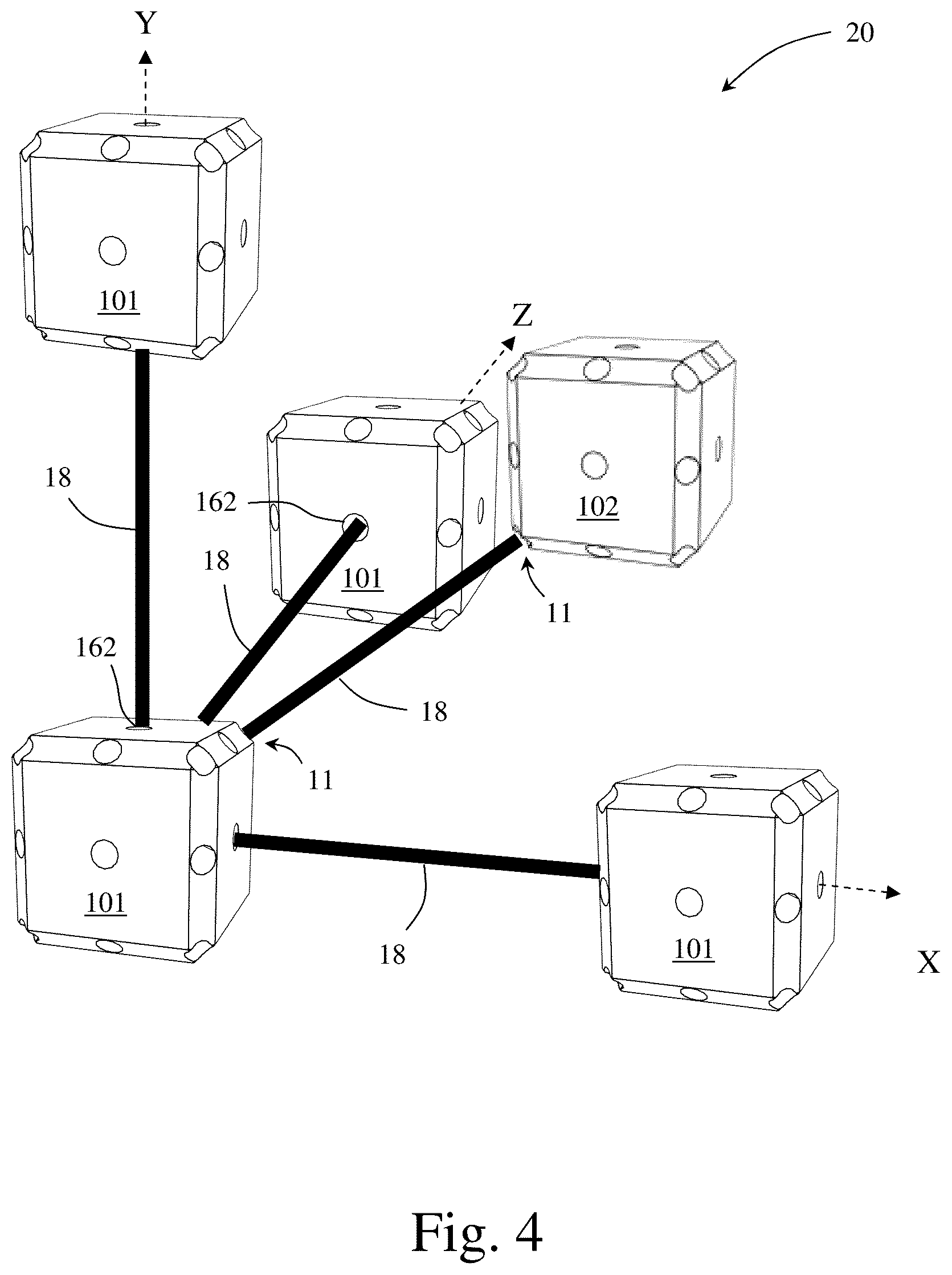 Patent US11847930 Figure 4 – Three dimensional cube-like member