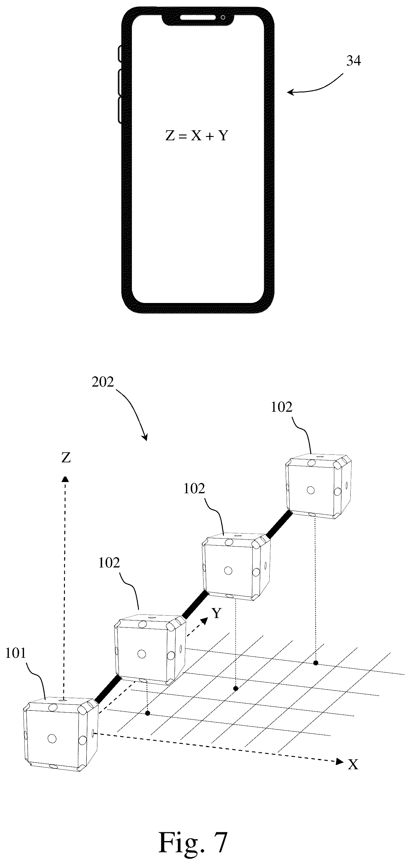 Patent US11847930 Figure 7 – Three dimensional cube-like member