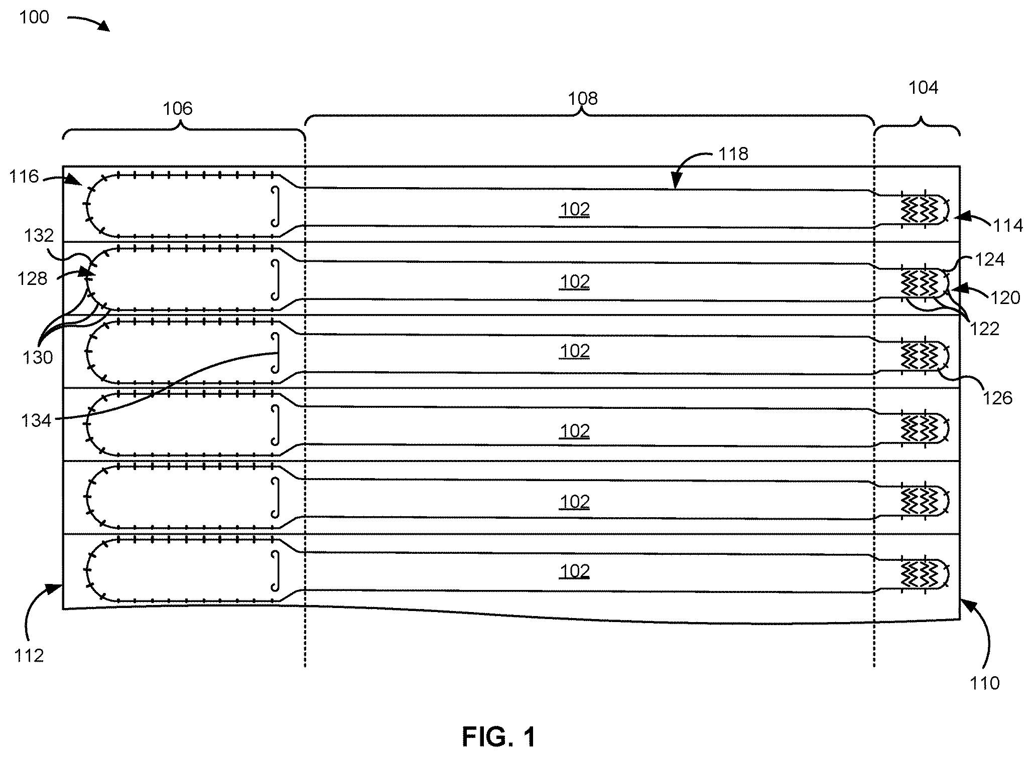 Patent US11847939 Figure 1 – Wristband assembly and edge configuration