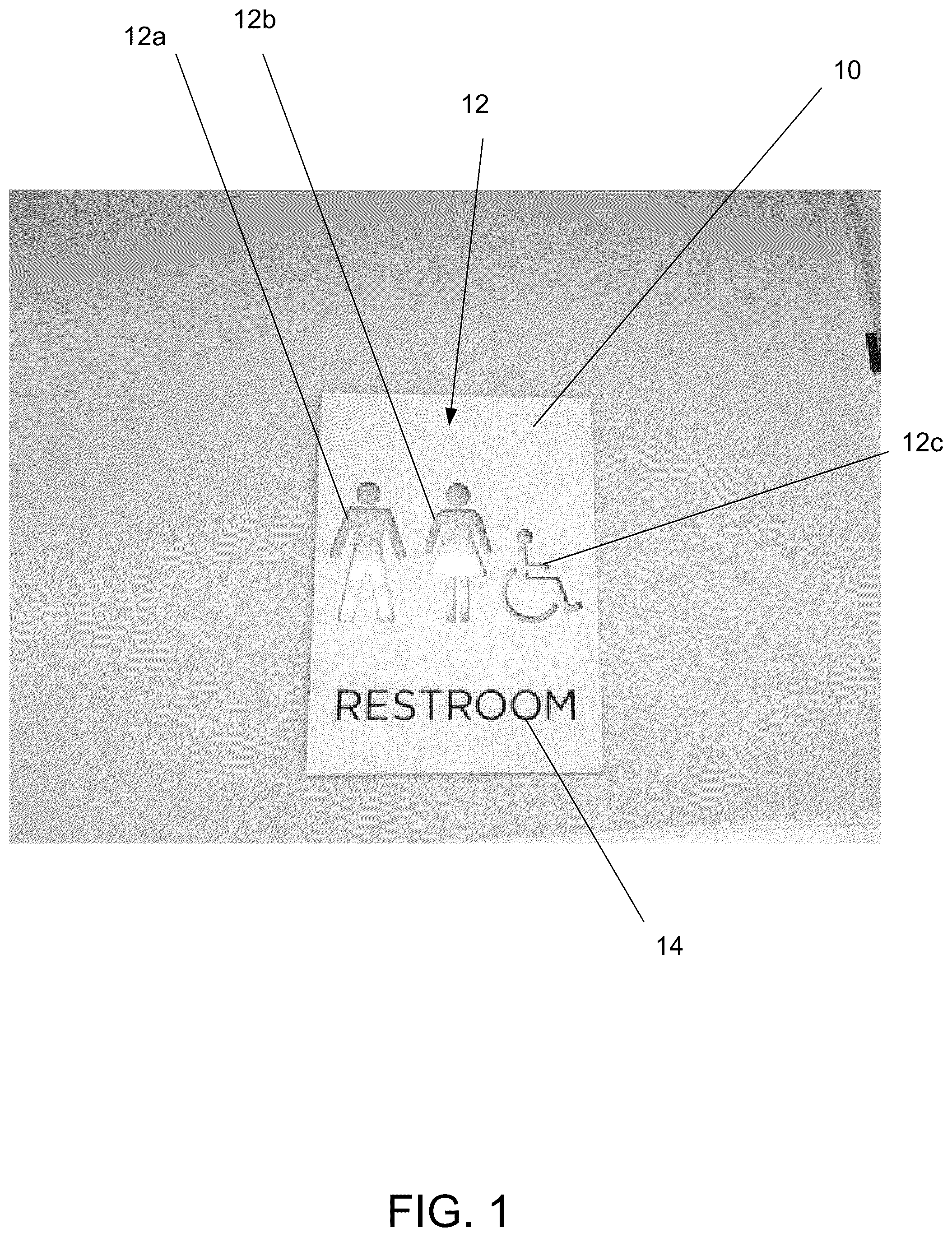 Patent US11847941 — Sign with inserts — Figure 1