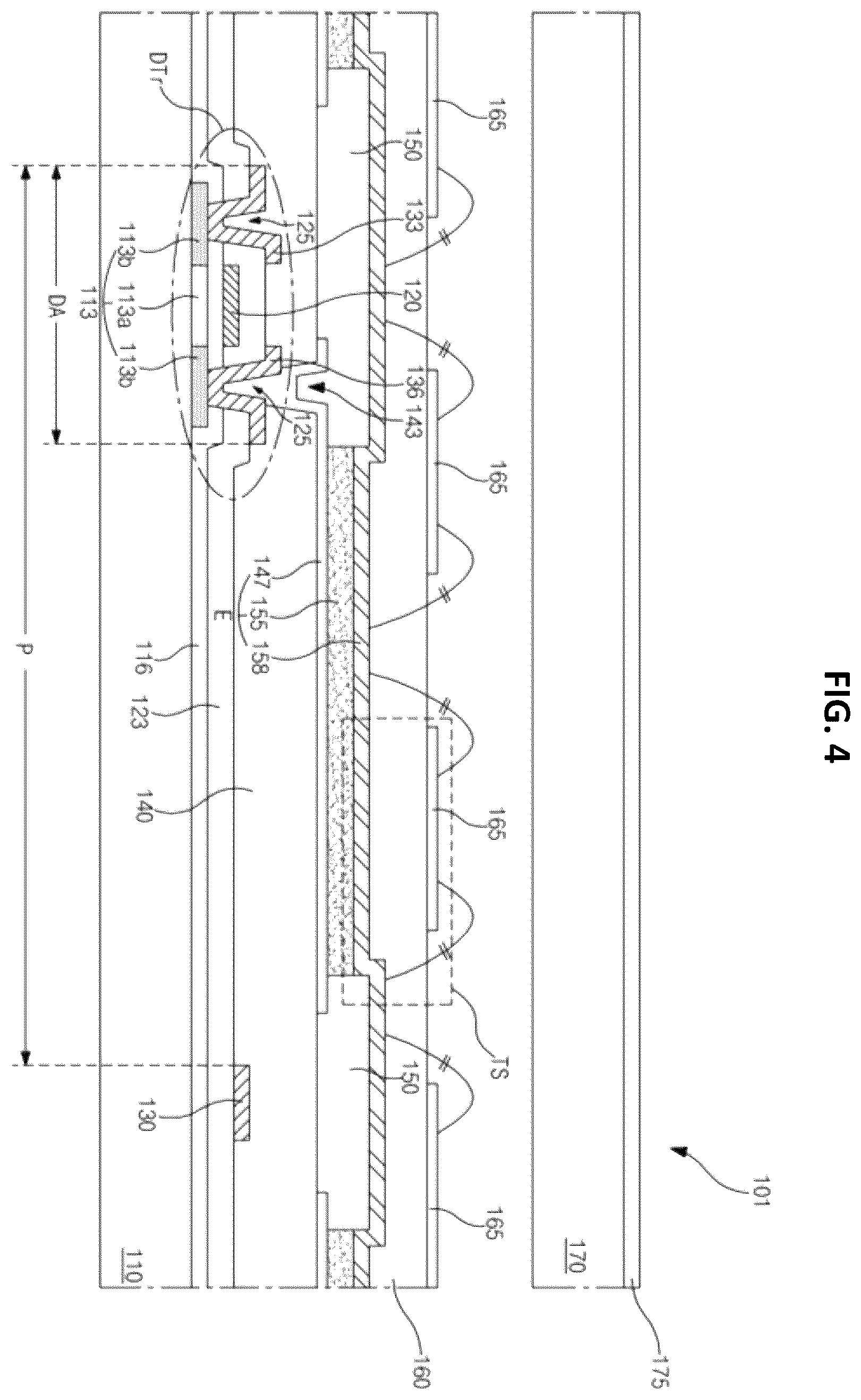 Patent US11847946 Figure 4 – In-cell touch organic light-emitting diode display device