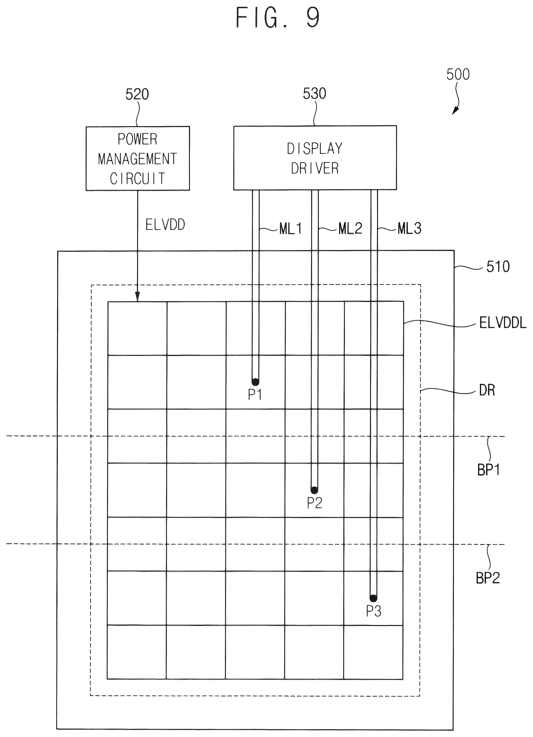 Patent US11847947 Figure 9 – Flexible display device for detecting deformation position and deformation amount and electronic device including the same