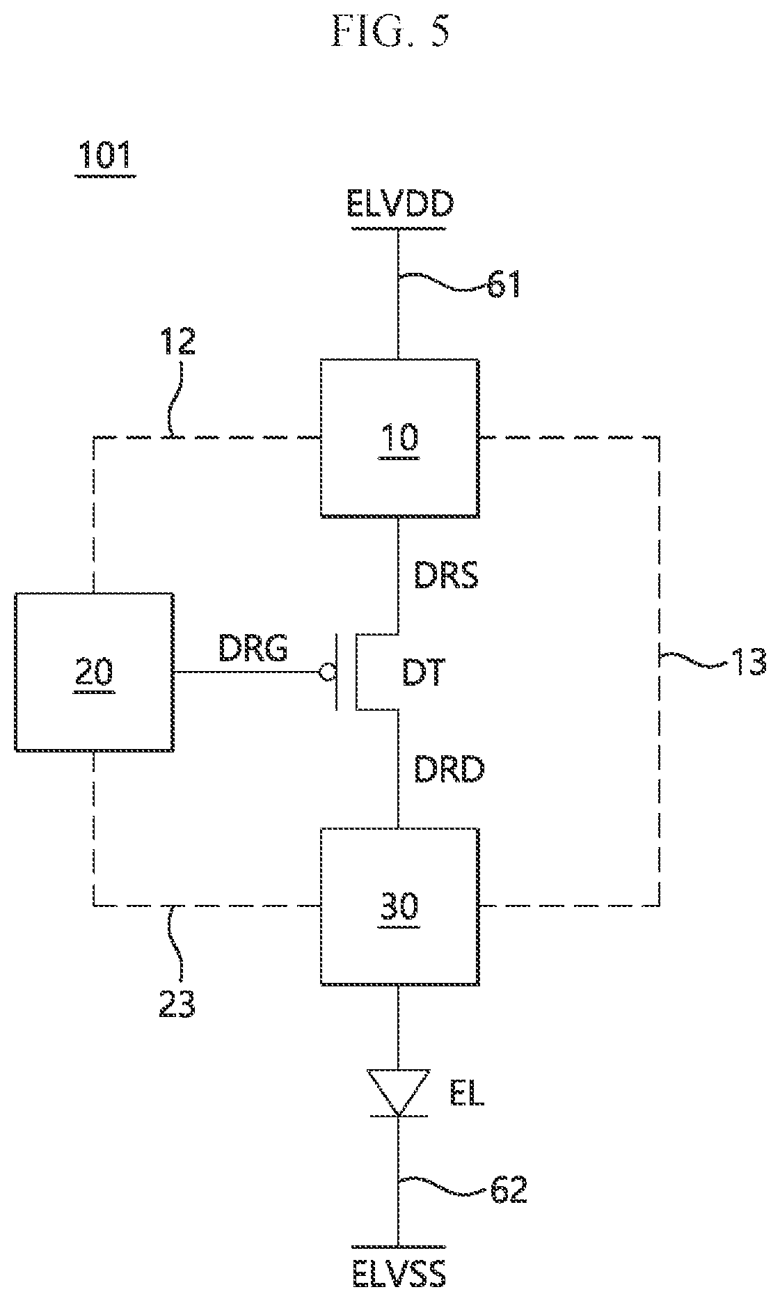Patent US11847950 Figure 5 – Electroluminescent display apparatus and driving method thereof