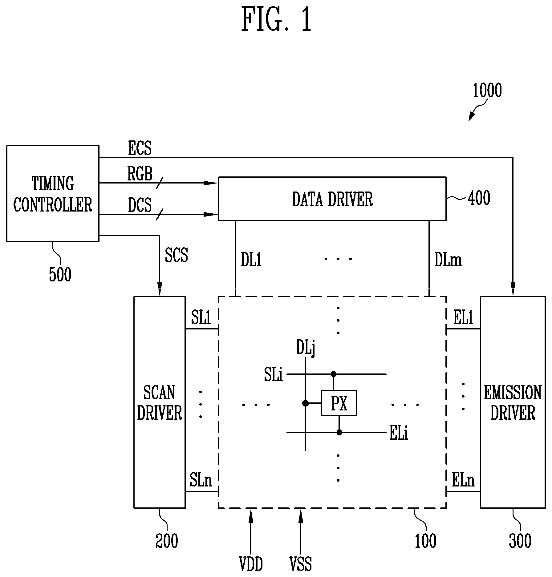 Patent US11847956 Figure 1 – Scan driver