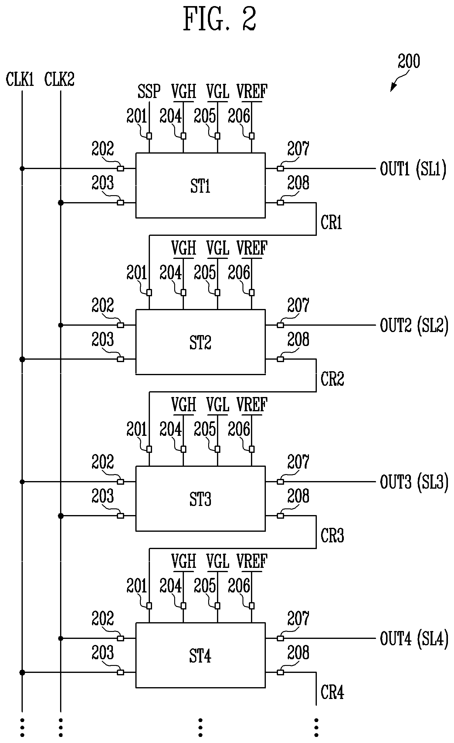 Patent US11847956 Figure 2 – Scan driver