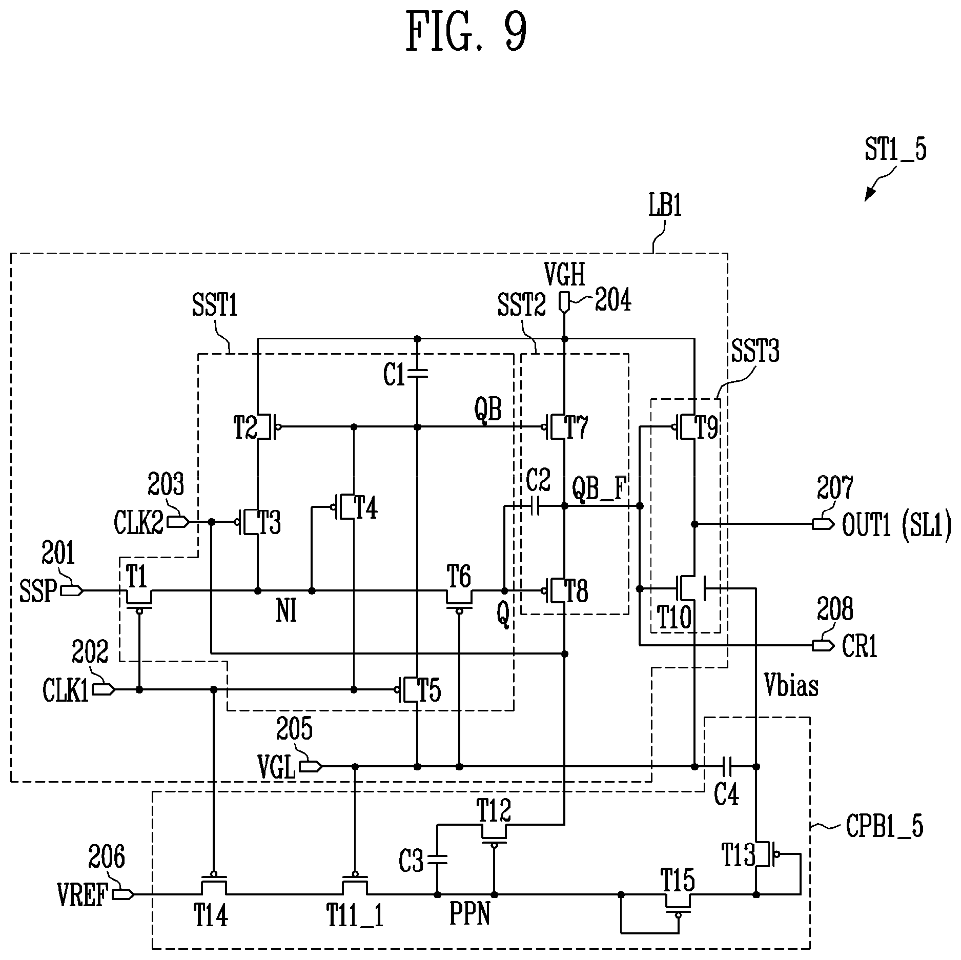 Patent US11847956 Figure 9 – Scan driver
