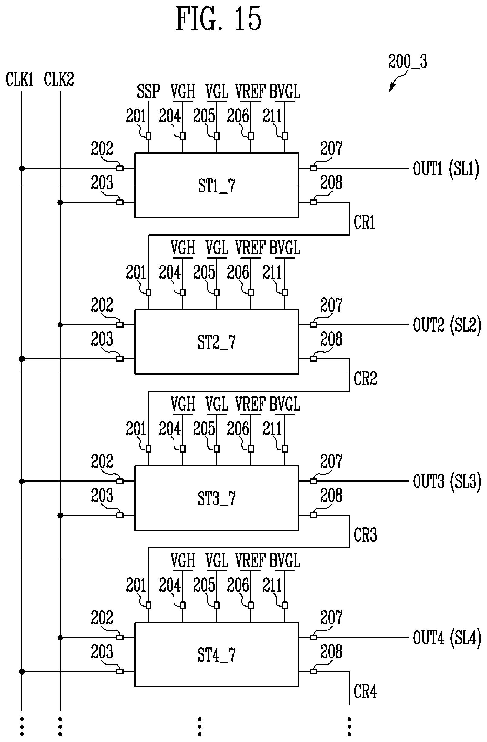 Patent US11847956 Figure 15 – Scan driver