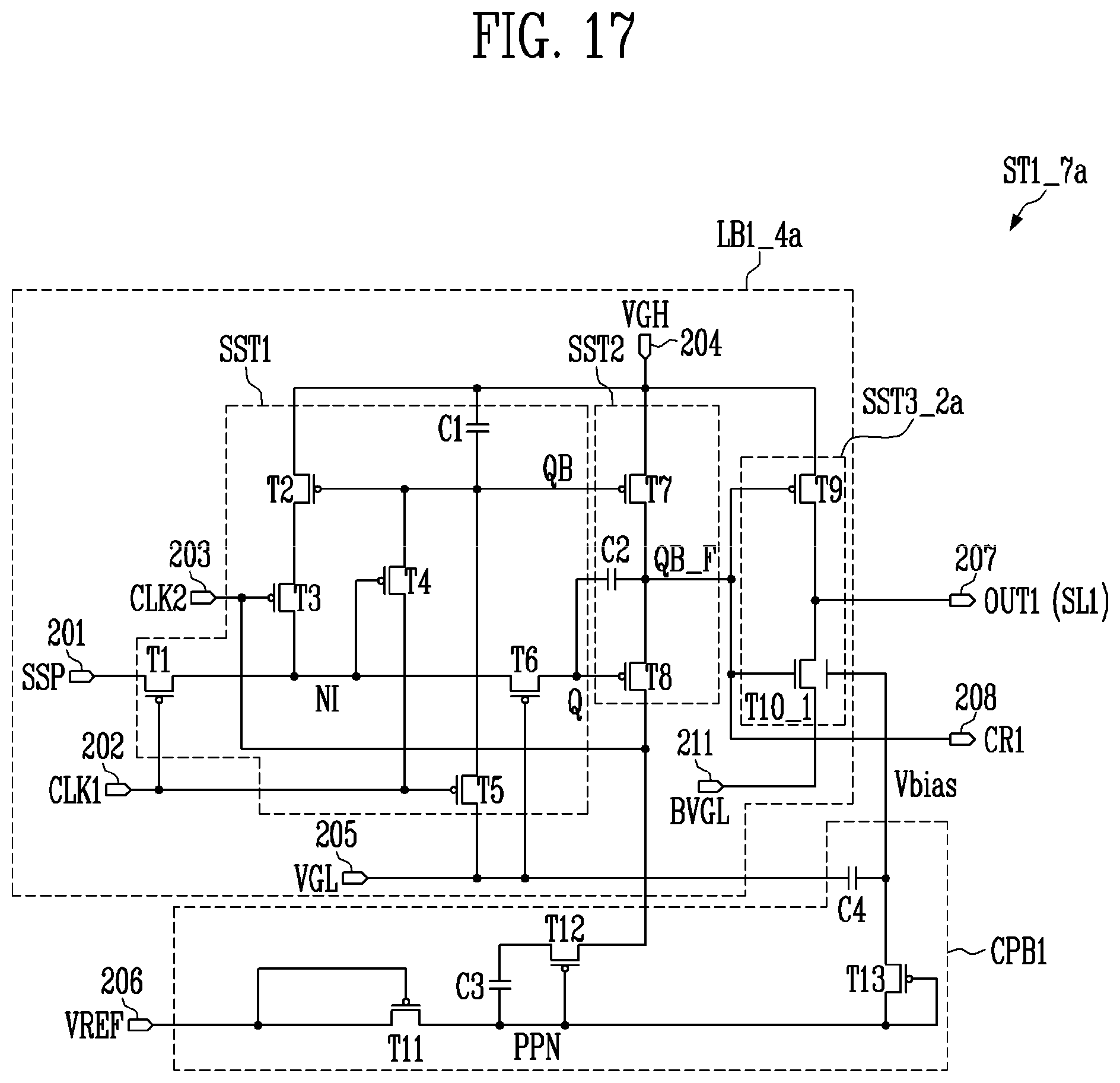 Patent US11847956 Figure 17 – Scan driver