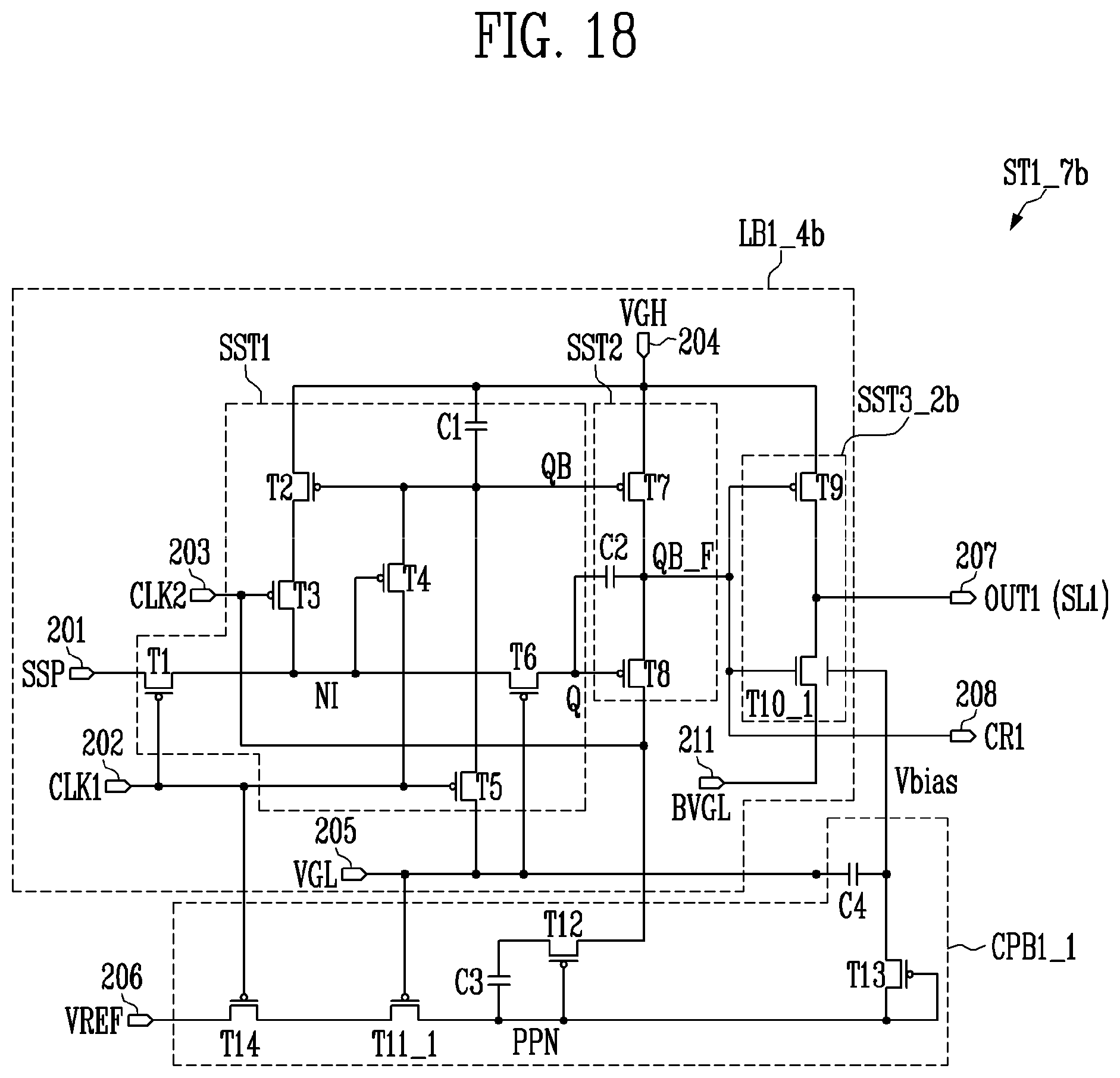 Patent US11847956 Figure 18 – Scan driver