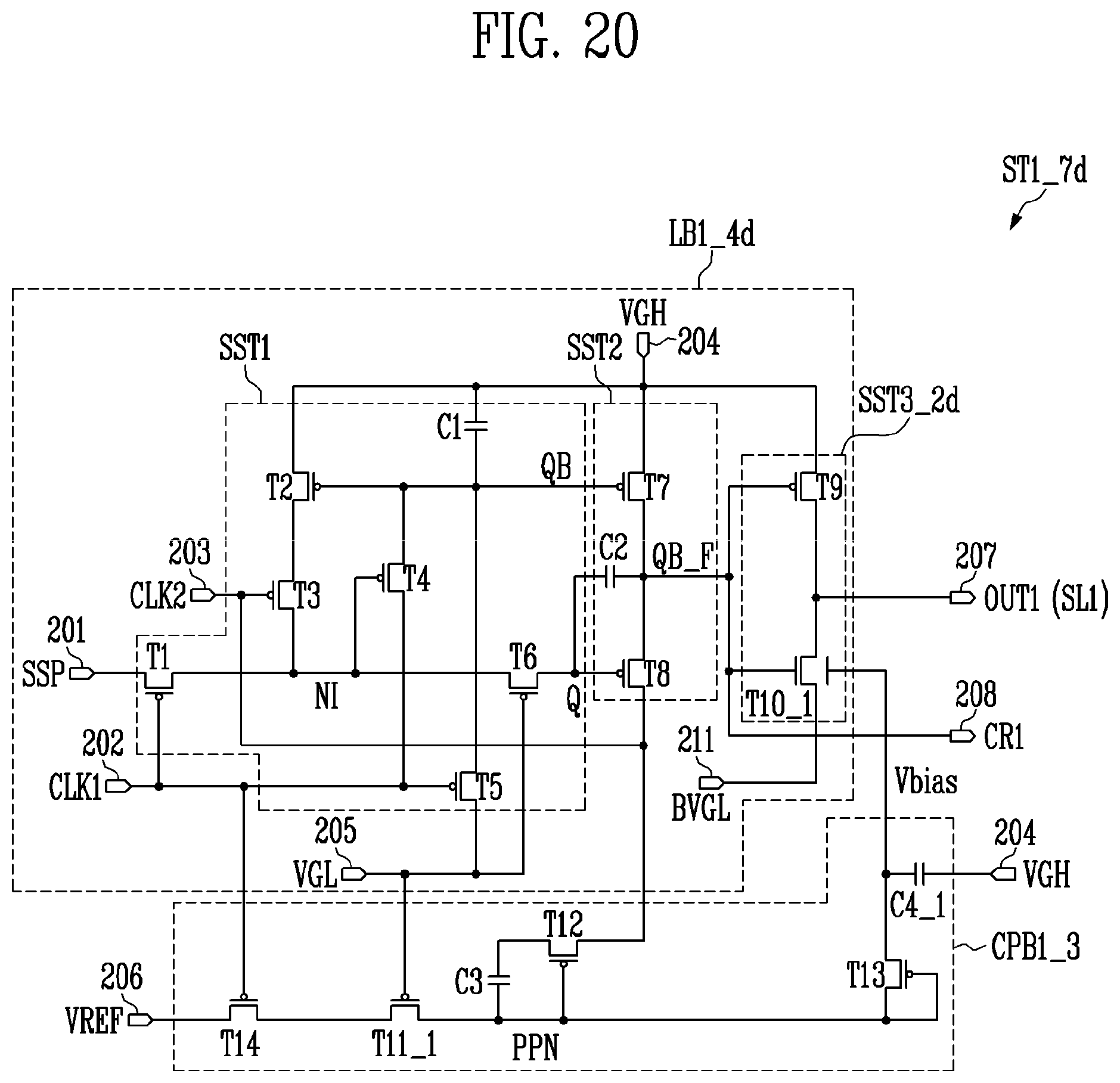 Patent US11847956 Figure 20 – Scan driver