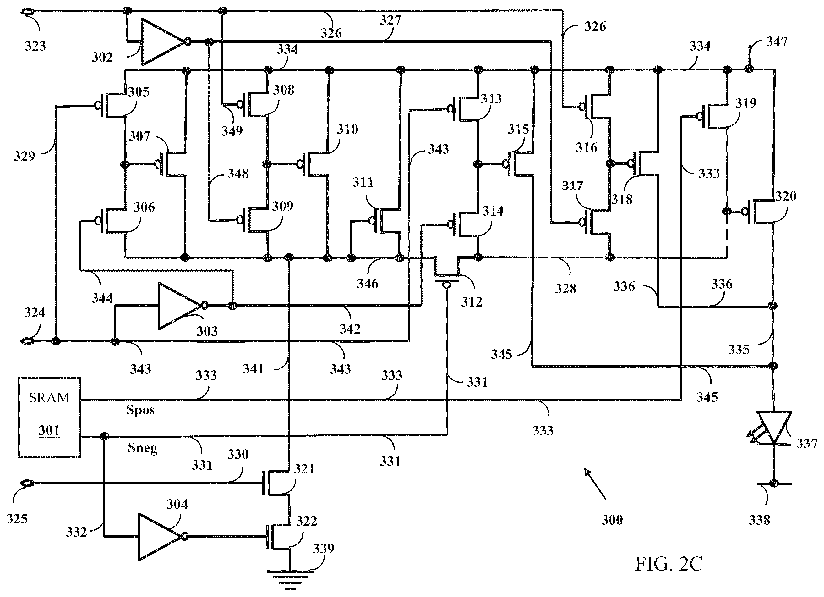 Patent US11847957 Figure 5 – Backplane for an array of emissive elements