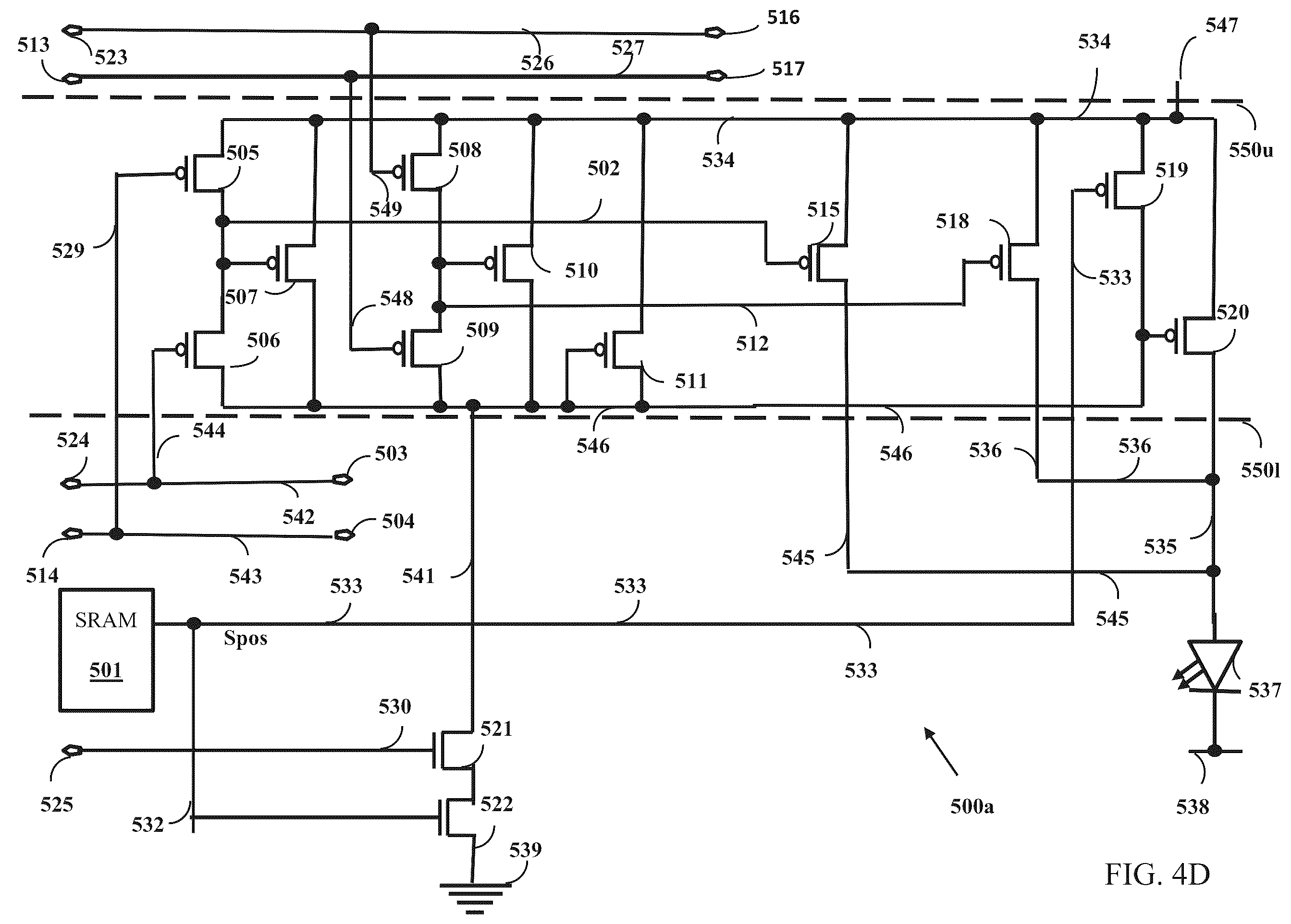 Patent US11847957 Figure 12 – Backplane for an array of emissive elements