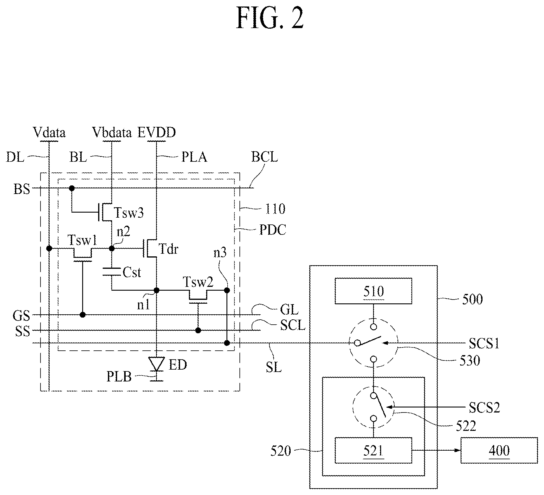 Patent US11847958 Figure 2 – Light emitting display panel and light emitting display apparatus using the same
