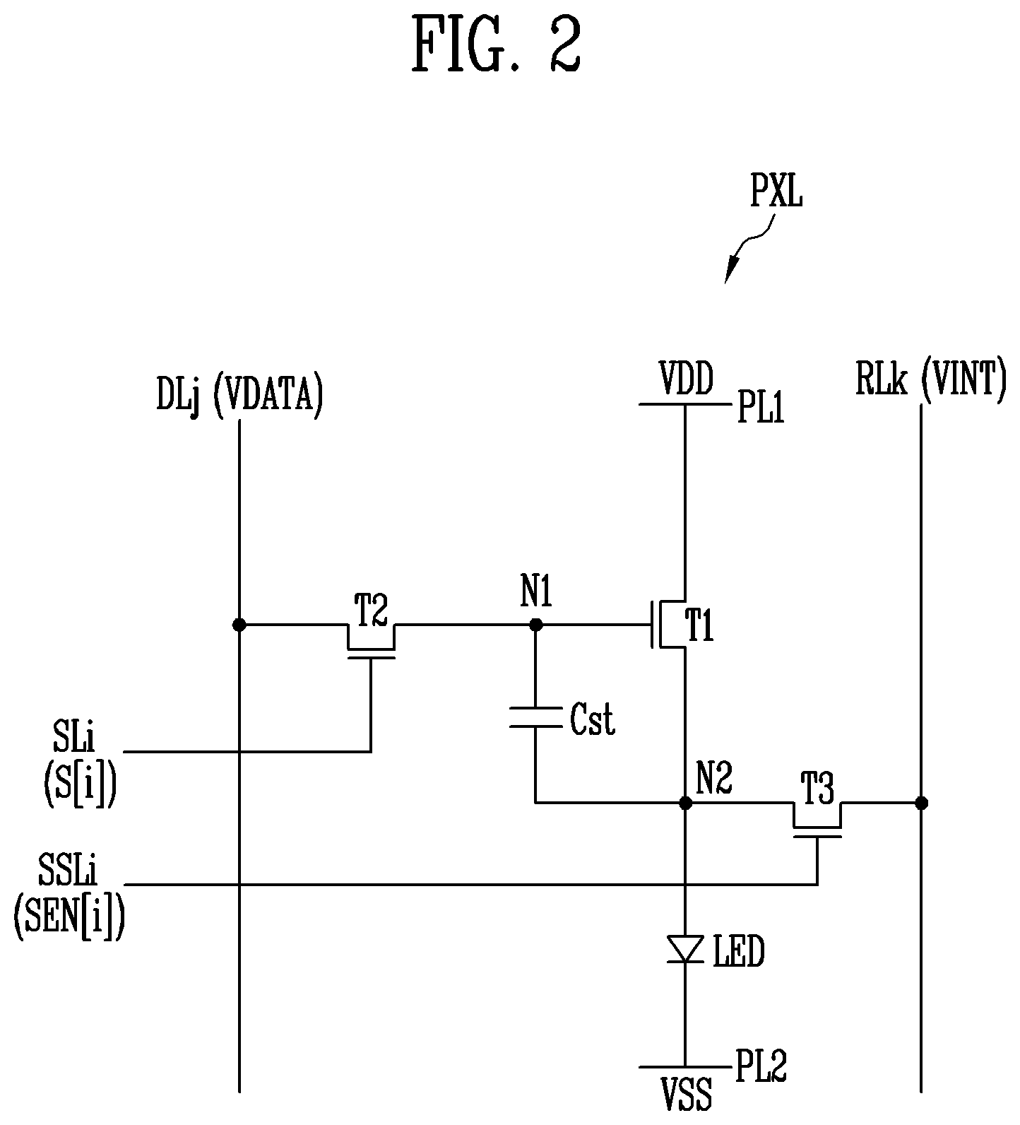 Patent US11847959 Figure 2 – Display device having sensing mode for sensing electrical characteristics of pixels