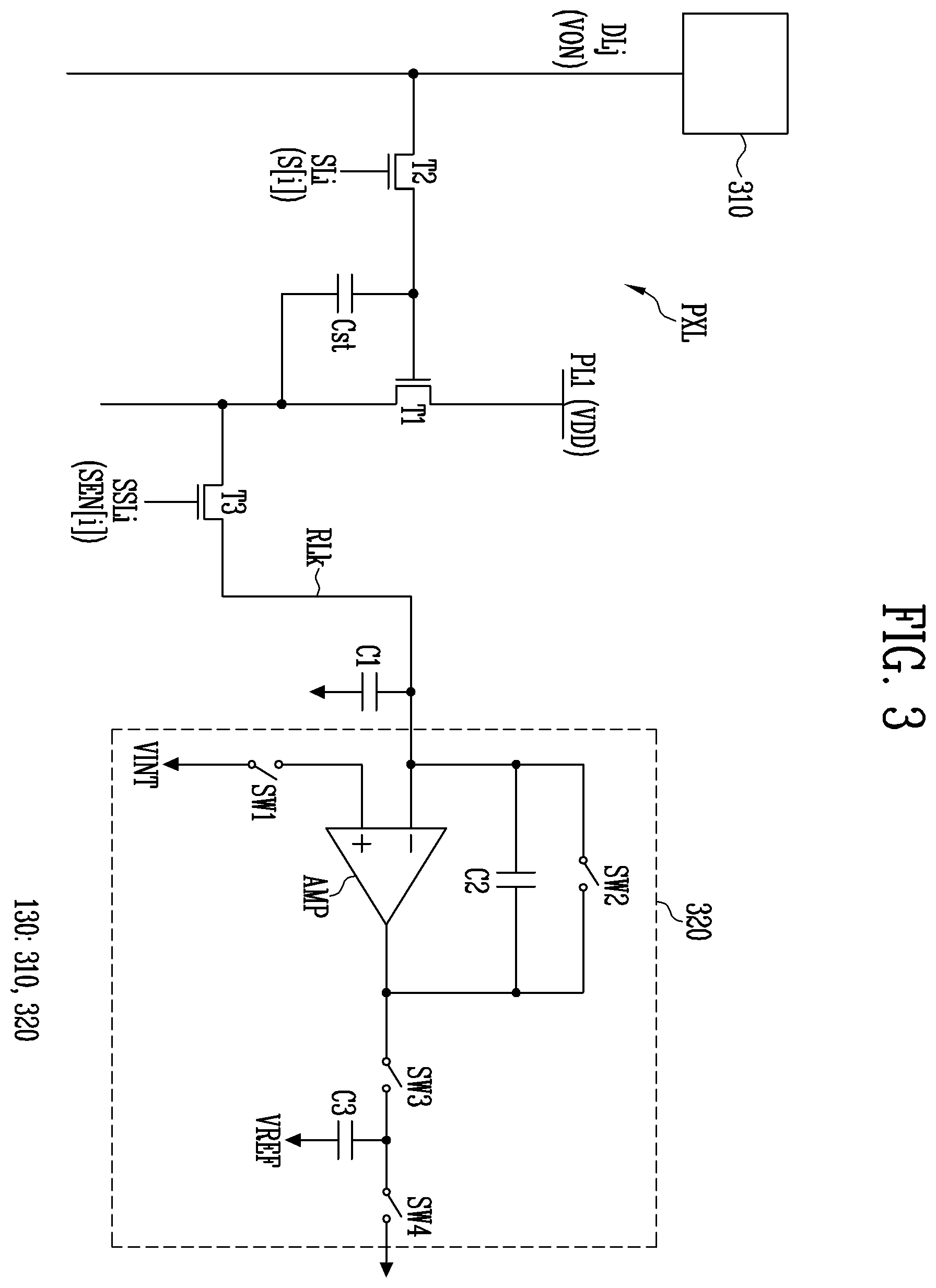 Patent US11847959 Figure 3 – Display device having sensing mode for sensing electrical characteristics of pixels