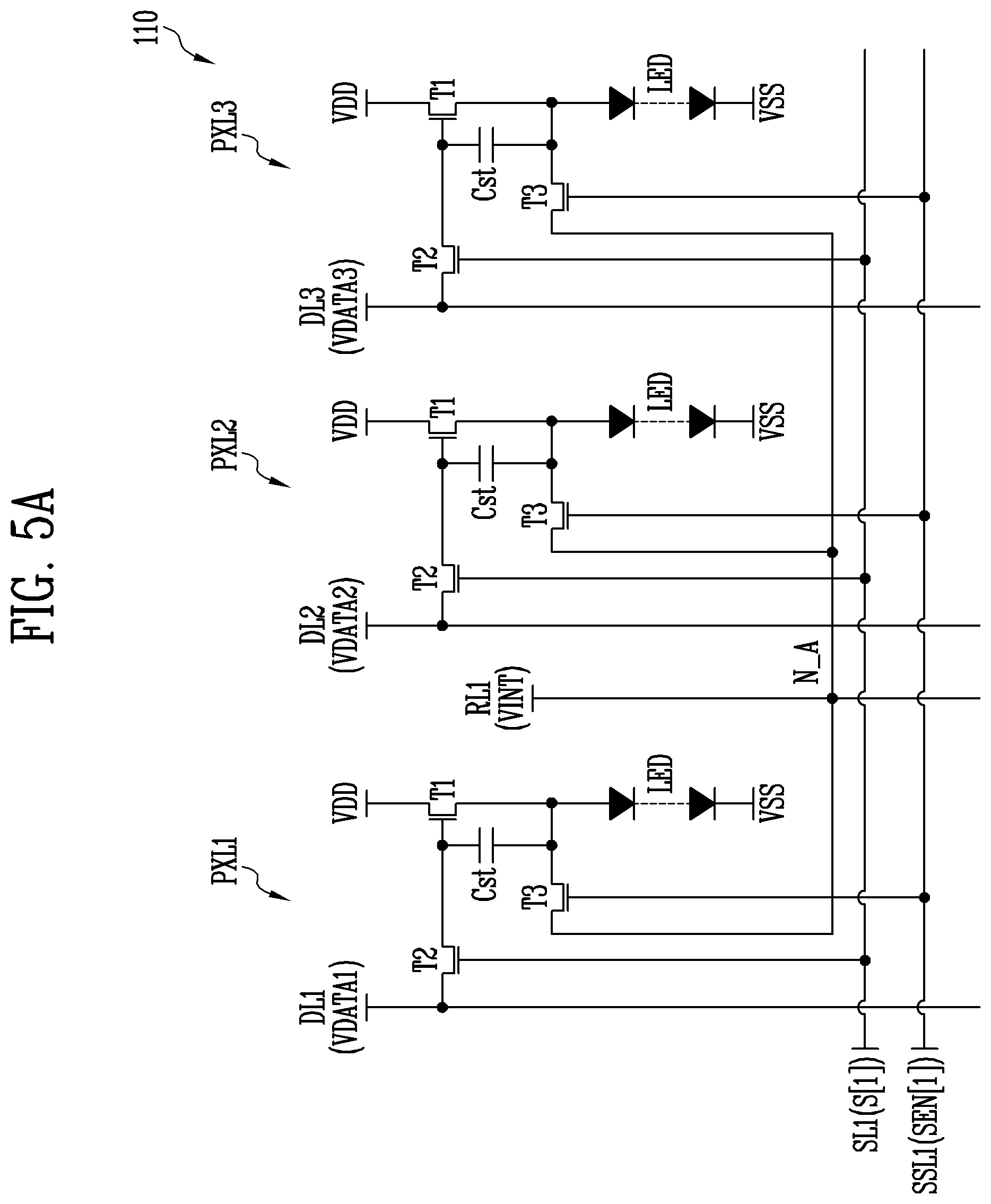 Patent US11847959 Figure 5 – Display device having sensing mode for sensing electrical characteristics of pixels