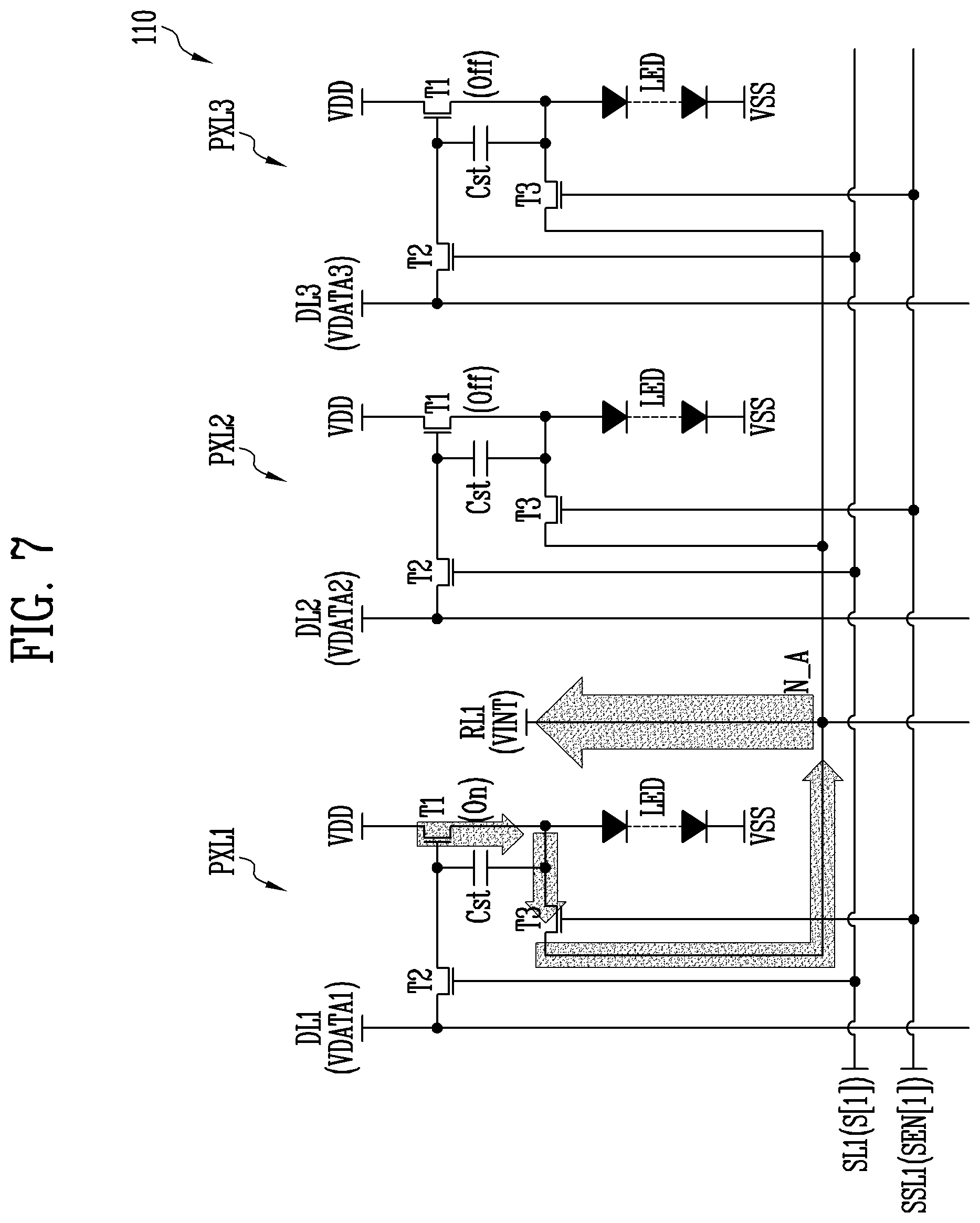 Patent US11847959 Figure 10 – Display device having sensing mode for sensing electrical characteristics of pixels