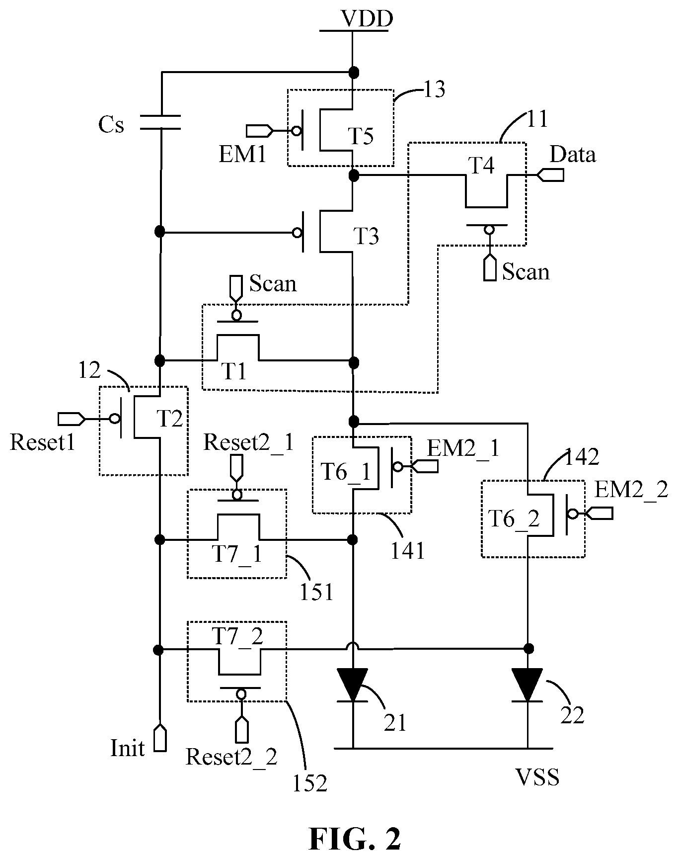 Patent US11847965 Figure 4 – Pixel structure, driving method thereof and display device