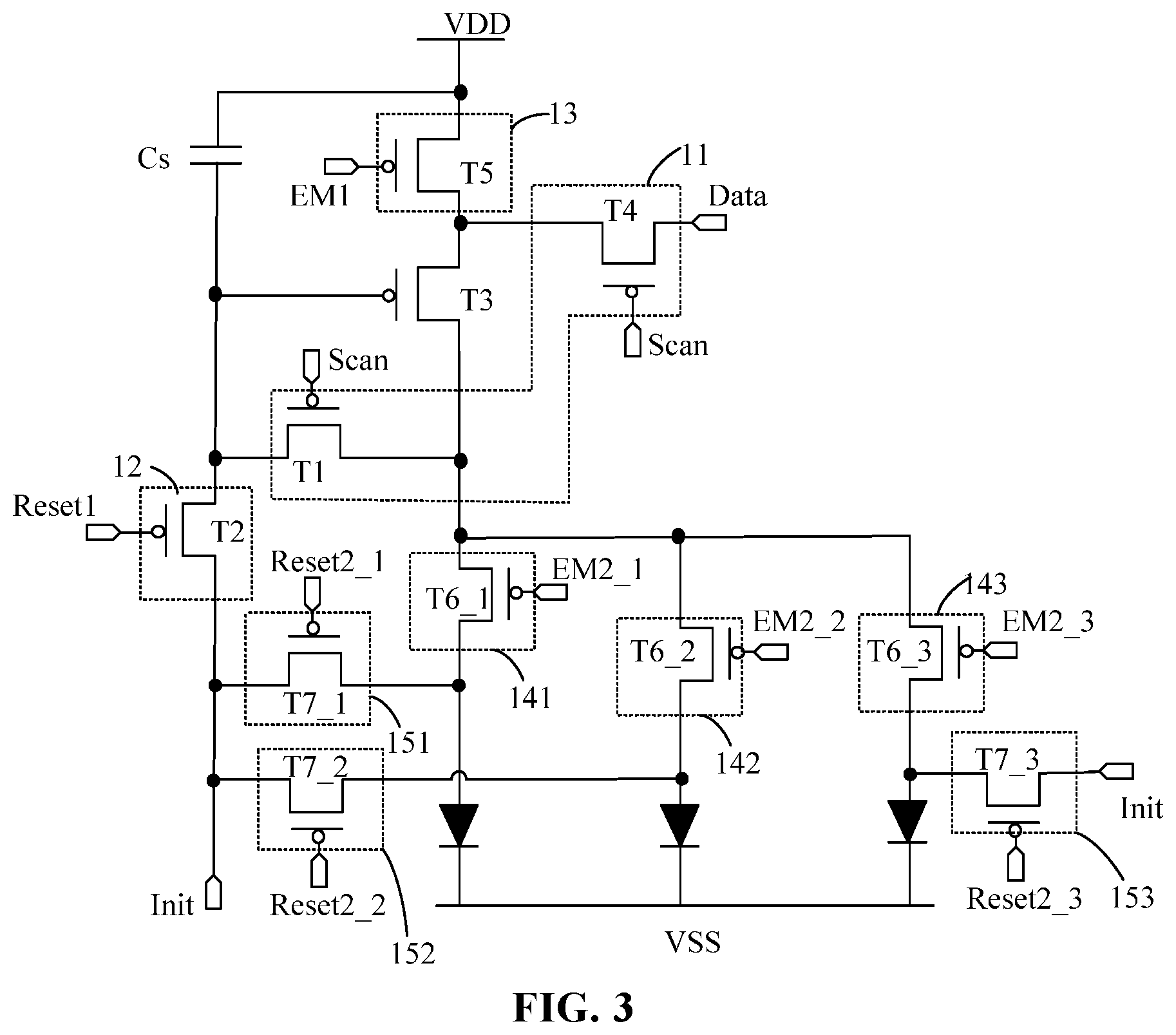 Patent US11847965 Figure 5 – Pixel structure, driving method thereof and display device