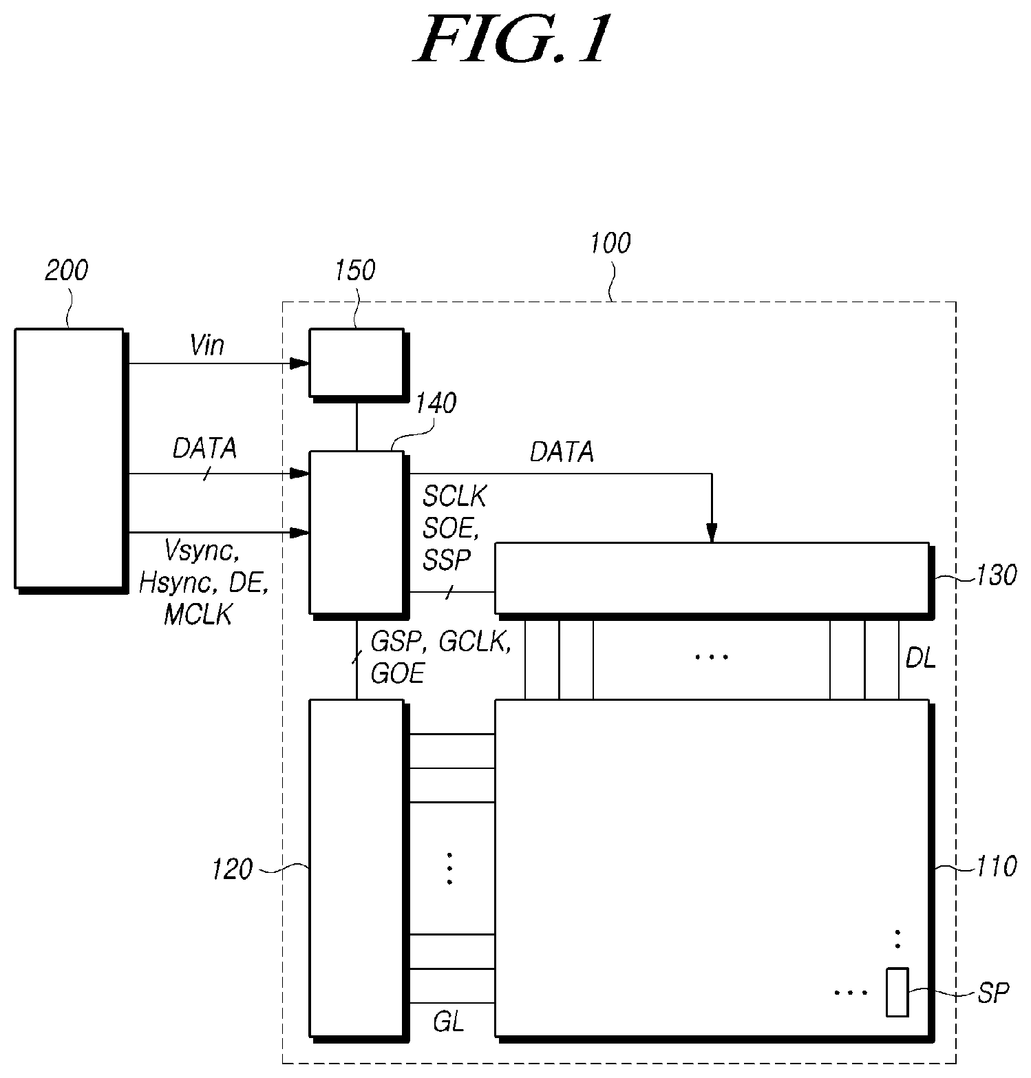 Patent US11847971 Figure 1 – Display device, driving circuit and display driving method