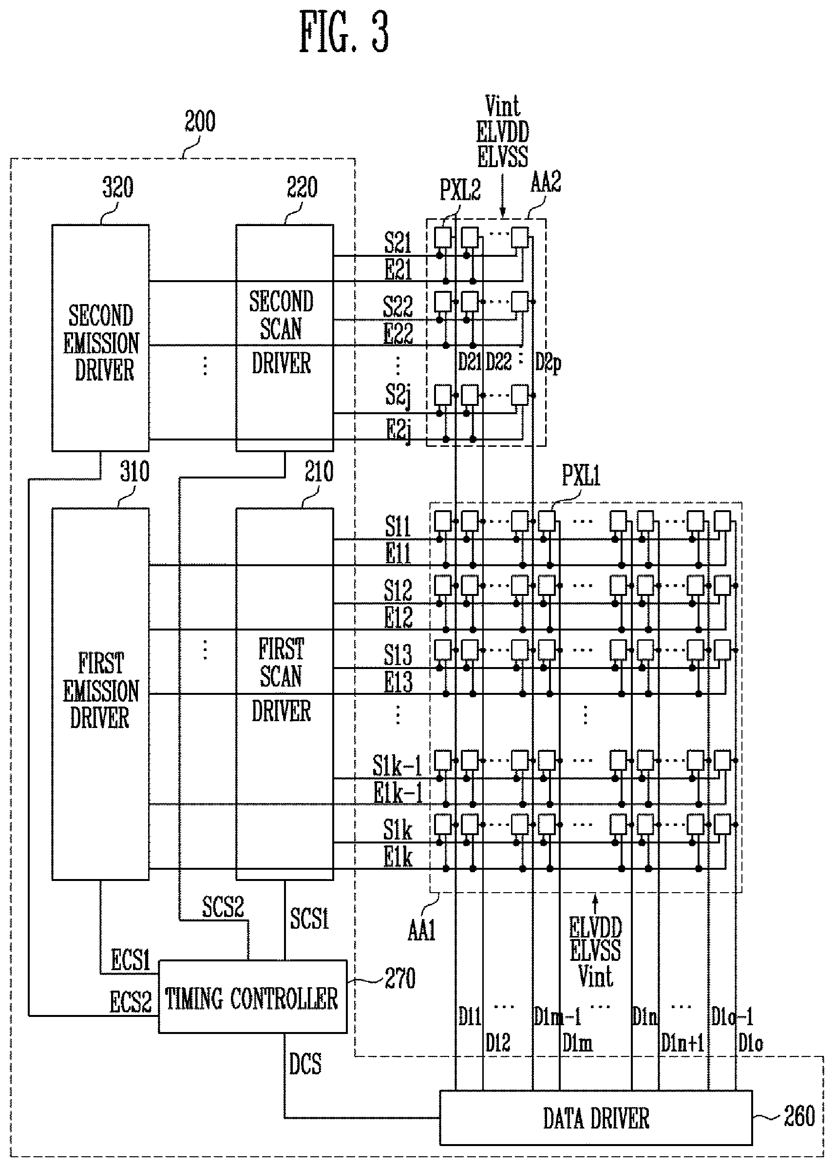 Patent US11847973 Figure 3 – Display device capable of displaying an image of uniform brightness