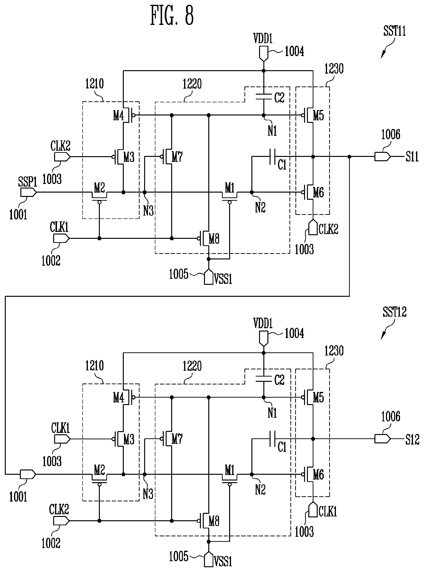 Patent US11847973 Figure 8 – Display device capable of displaying an image of uniform brightness