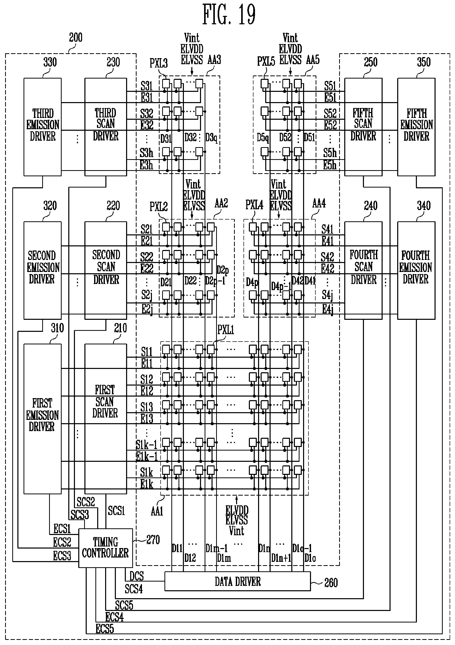 Patent US11847973 Figure 19 – Display device capable of displaying an image of uniform brightness