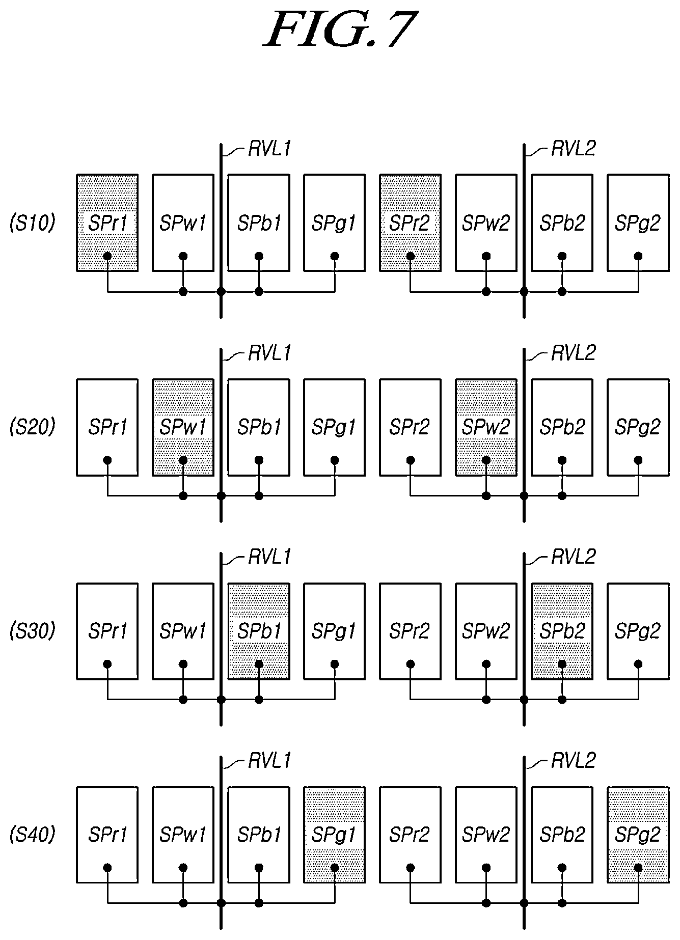 Patent US11847977 Figure 7 – Display device having a reference voltage for outputting to a subpixel