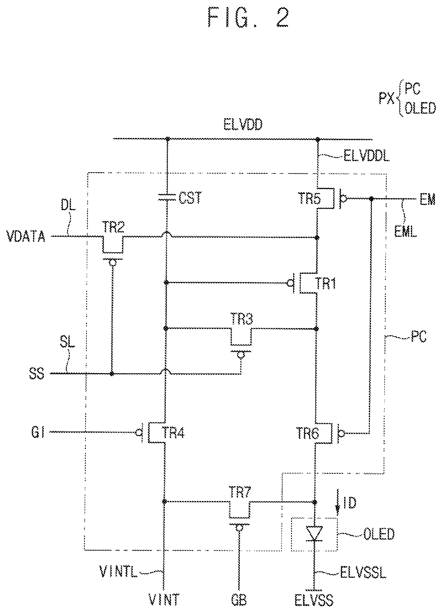 Patent US11847978 Figure 2 – Display device having a luminance compensator based on sensing current from a display panel