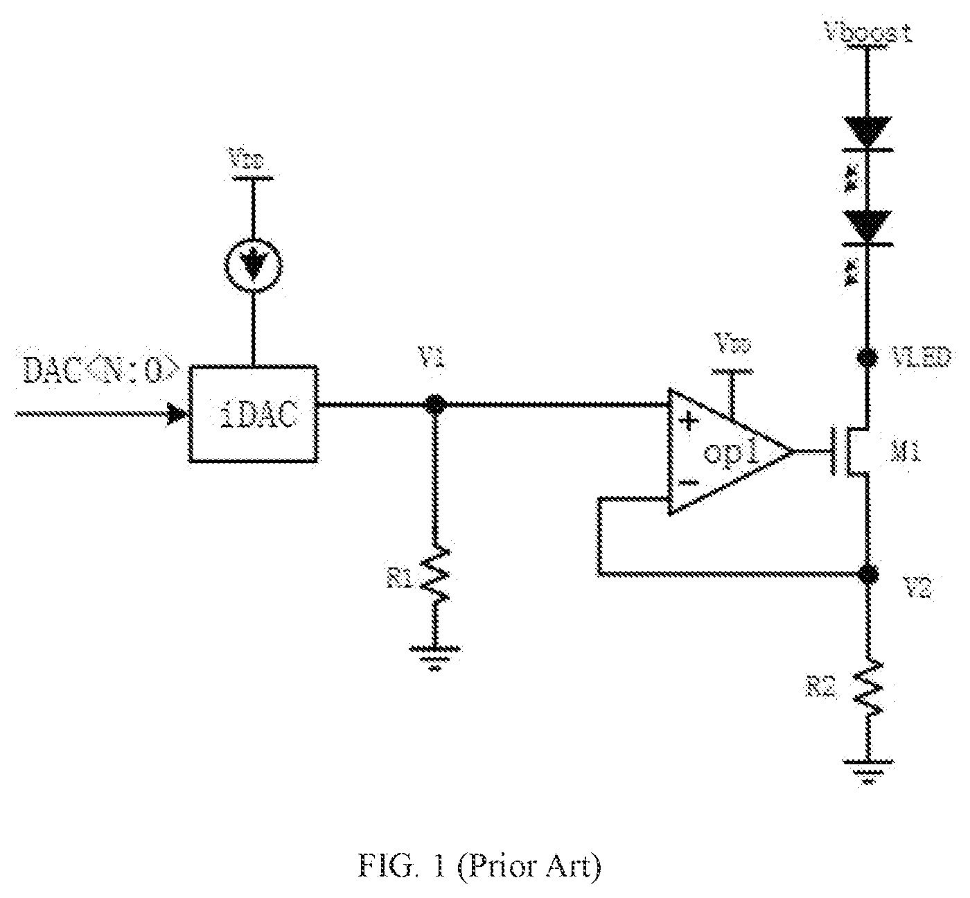 Patent US11847982 — Backlight LED driver circuit with current regulating function — Figure 1