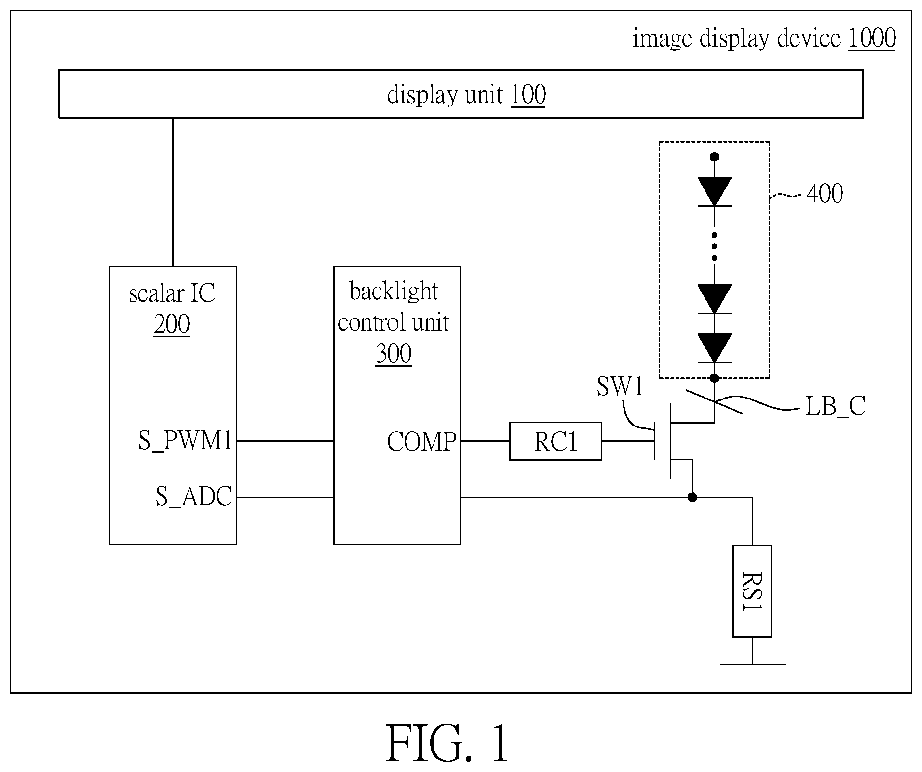 Patent US11847983 Figure 1 – Image display device and control method thereof