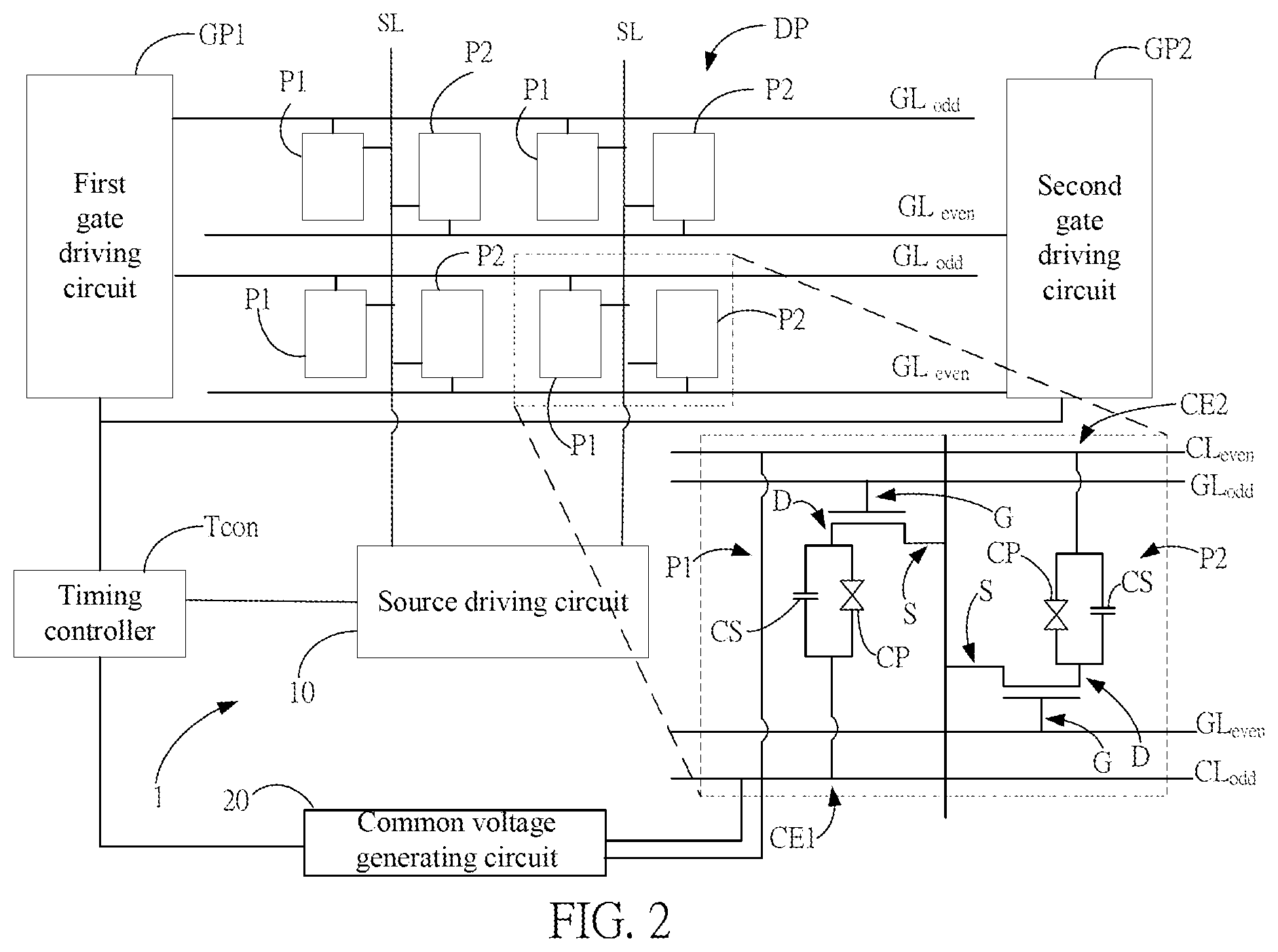 Patent US11847988 Figure 2 – Driving method for flicker suppression of display panel and driving circuit thereof
