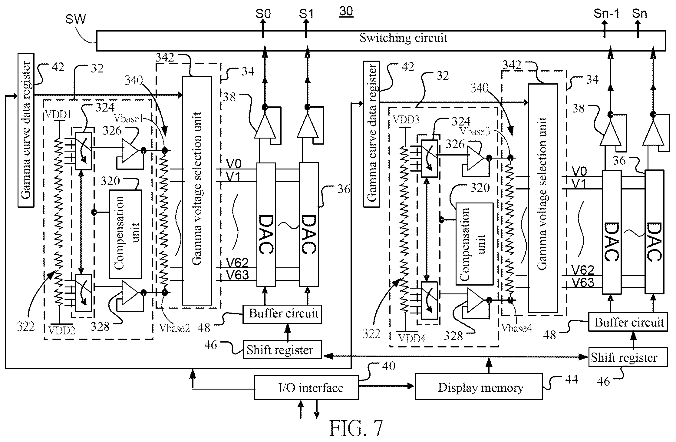 Patent US11847988 Figure 7 – Driving method for flicker suppression of display panel and driving circuit thereof