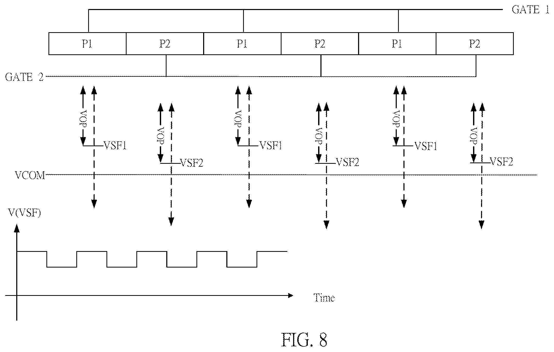 Patent US11847988 Figure 8 – Driving method for flicker suppression of display panel and driving circuit thereof
