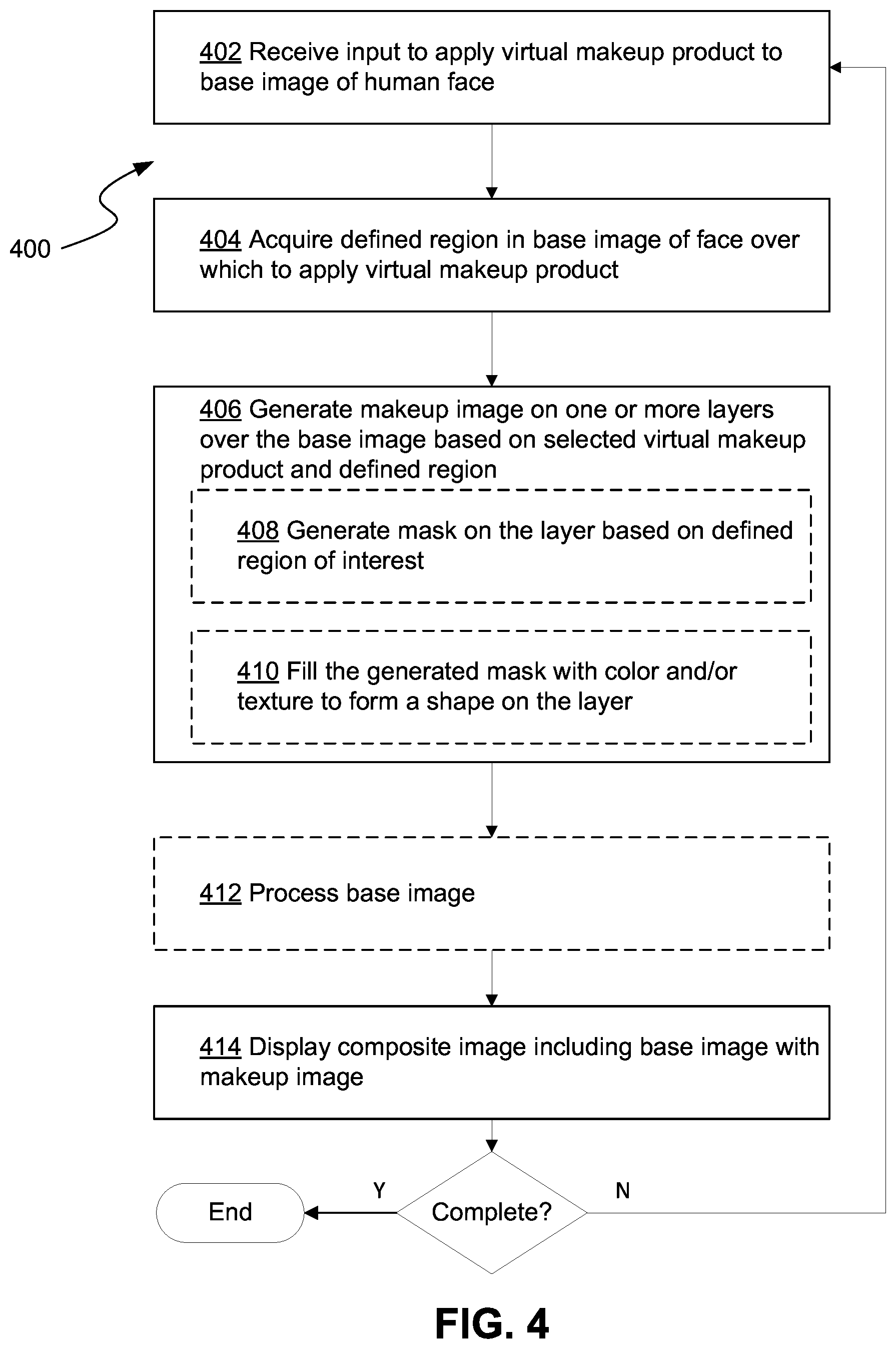 Patent US11854070 Figure 5 – Generating virtual makeup products