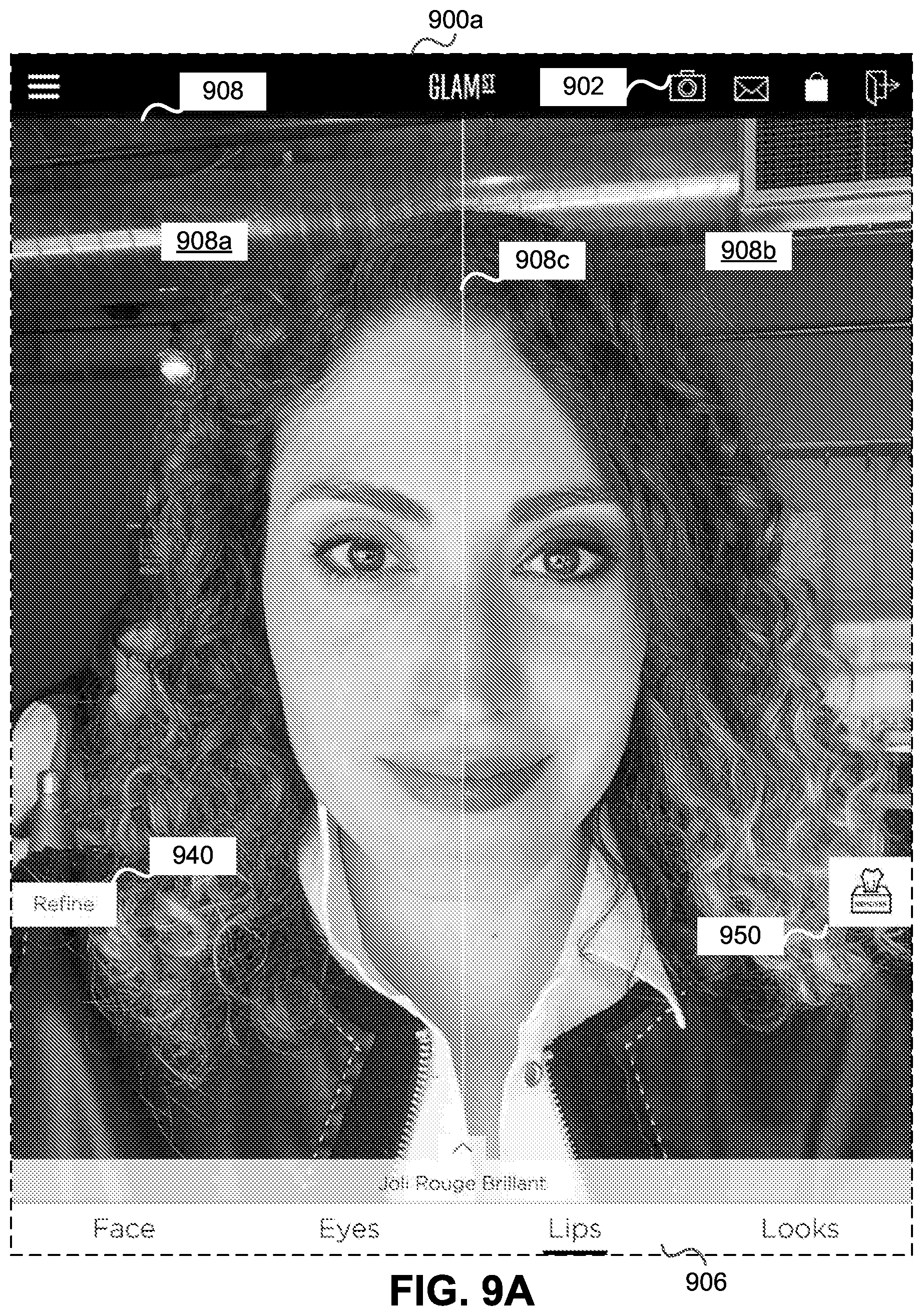 Patent US11854070 Figure 19 – Generating virtual makeup products