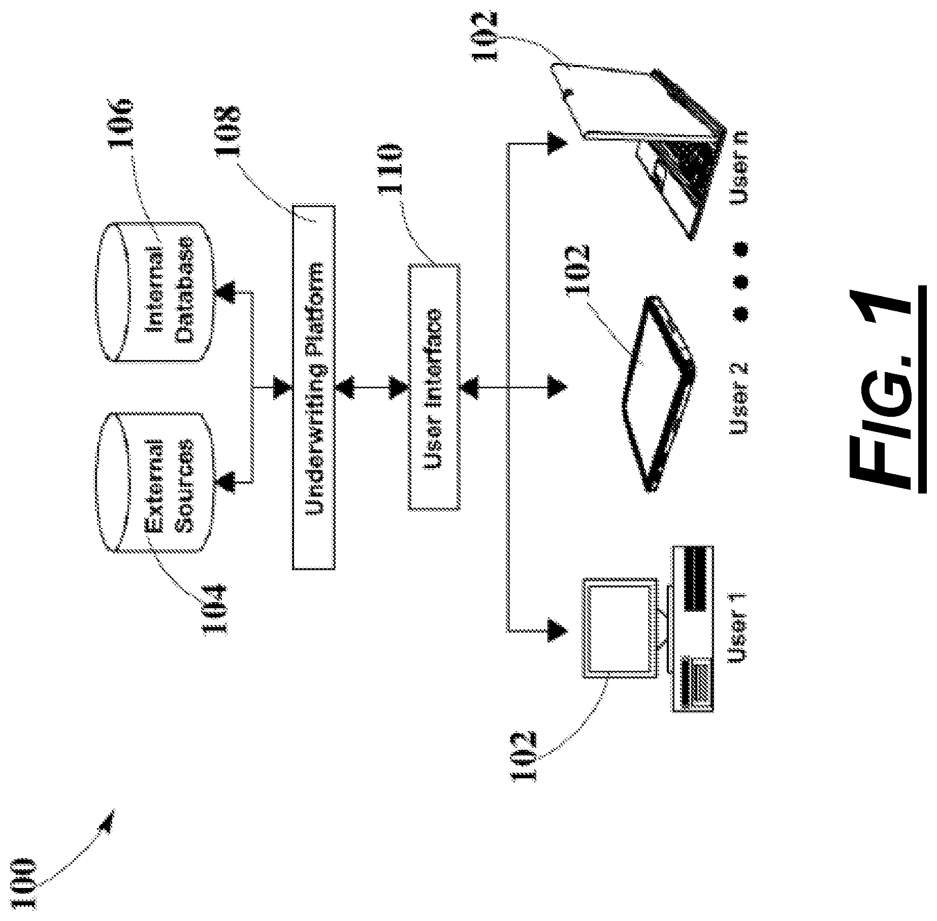 Patent US11854088 Figure 1 – Methods and systems for improving the underwriting process