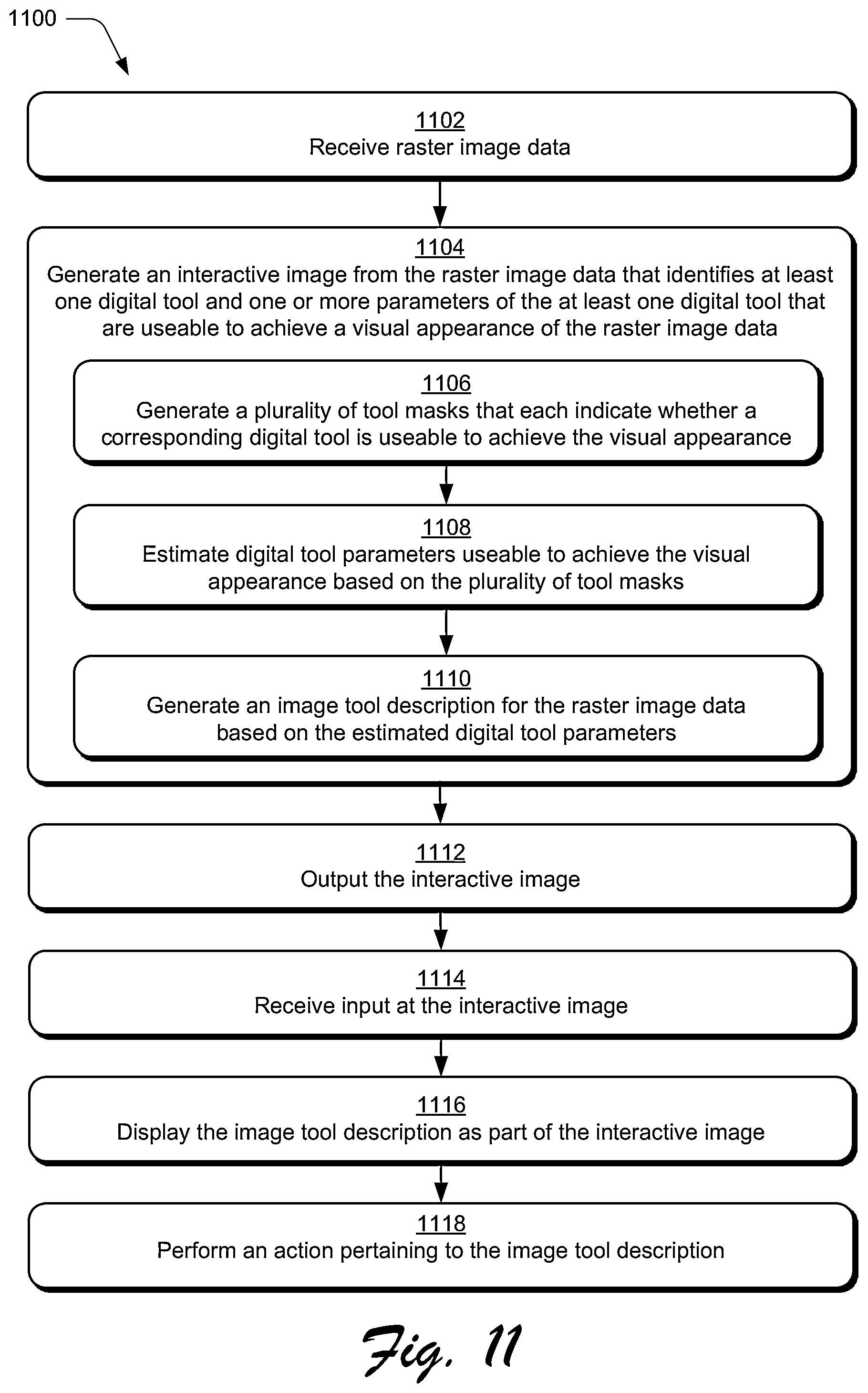 Patent US11854128 Figure 12 – Automated digital tool identification from a rasterized image