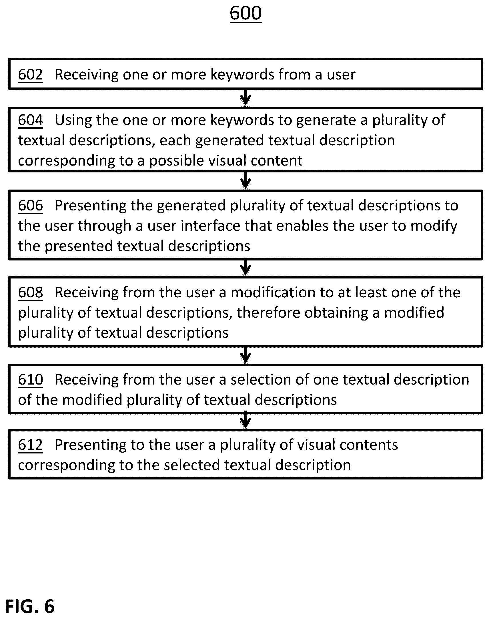 Patent US11854129 Figure 8 – Generating visual content consistent with aspects of a visual language