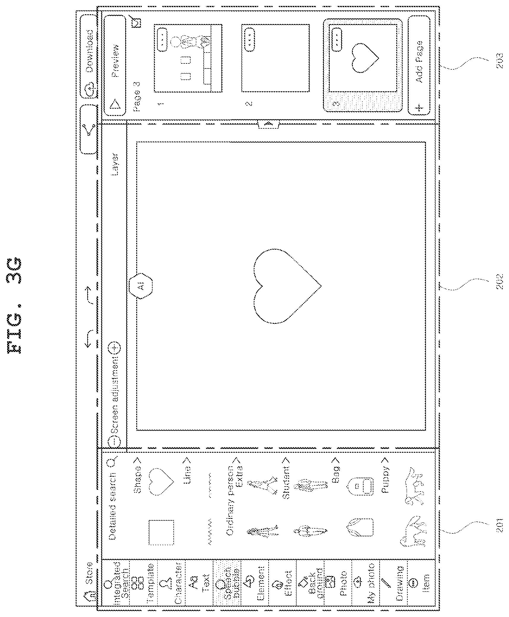 Patent US11854132 Figure 11 – Device and method for automatically creating cartoon image based on input sentence