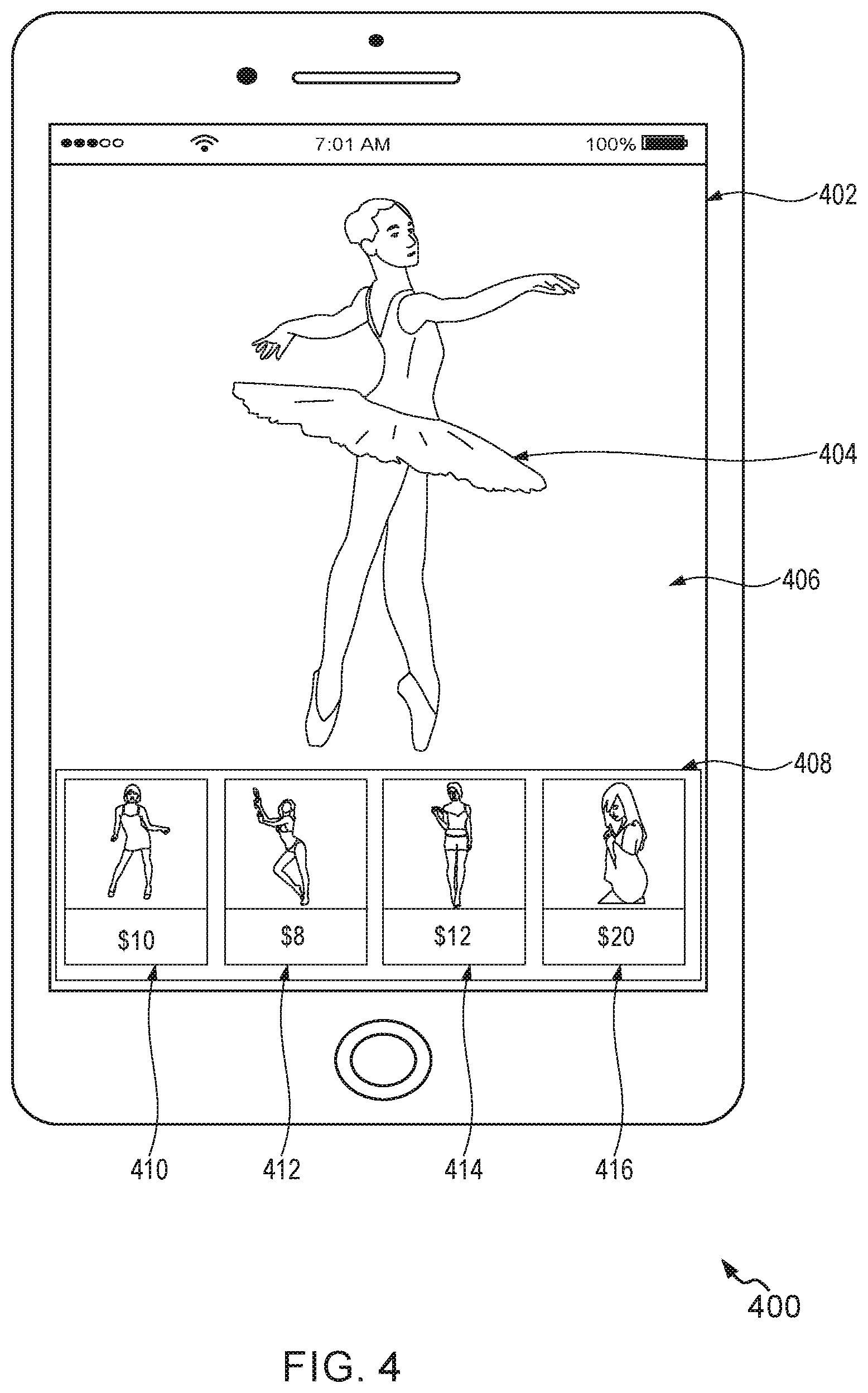Patent US11854137 Figure 4 – Method and system for simulating a virtual performance using virtual characters for content viewers