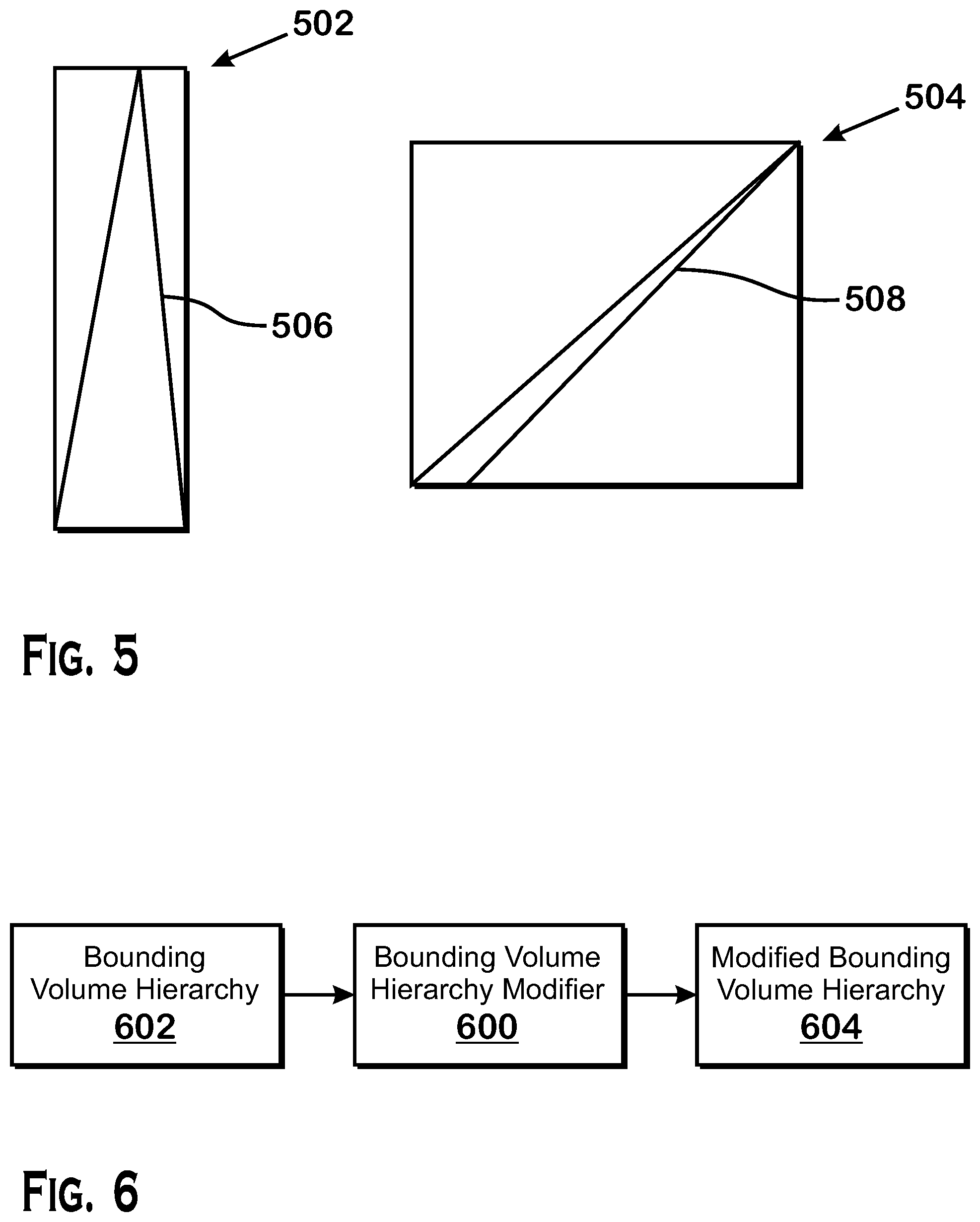 Patent US11854138 Figure 5 – Techniques for introducing oriented bounding boxes into bounding volume hierarchy