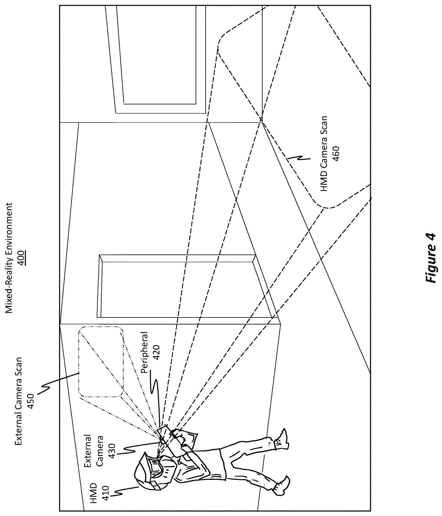 Patent US11854223 Figure 4 – Mixed-reality device positioning based on shared location